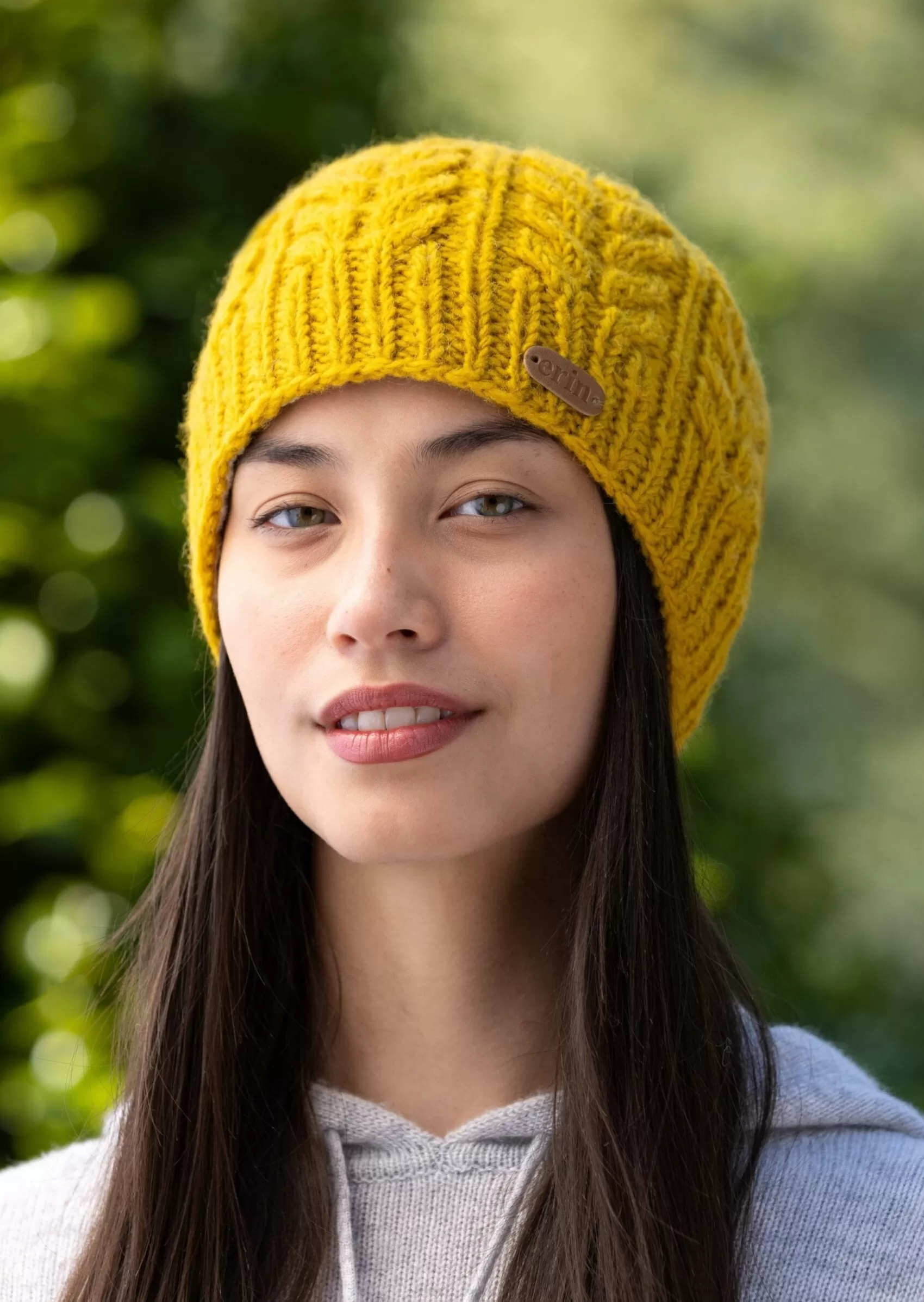 Hats & Caps^Erin Knitwear Aran Cable Pullon Hat | Sunflower