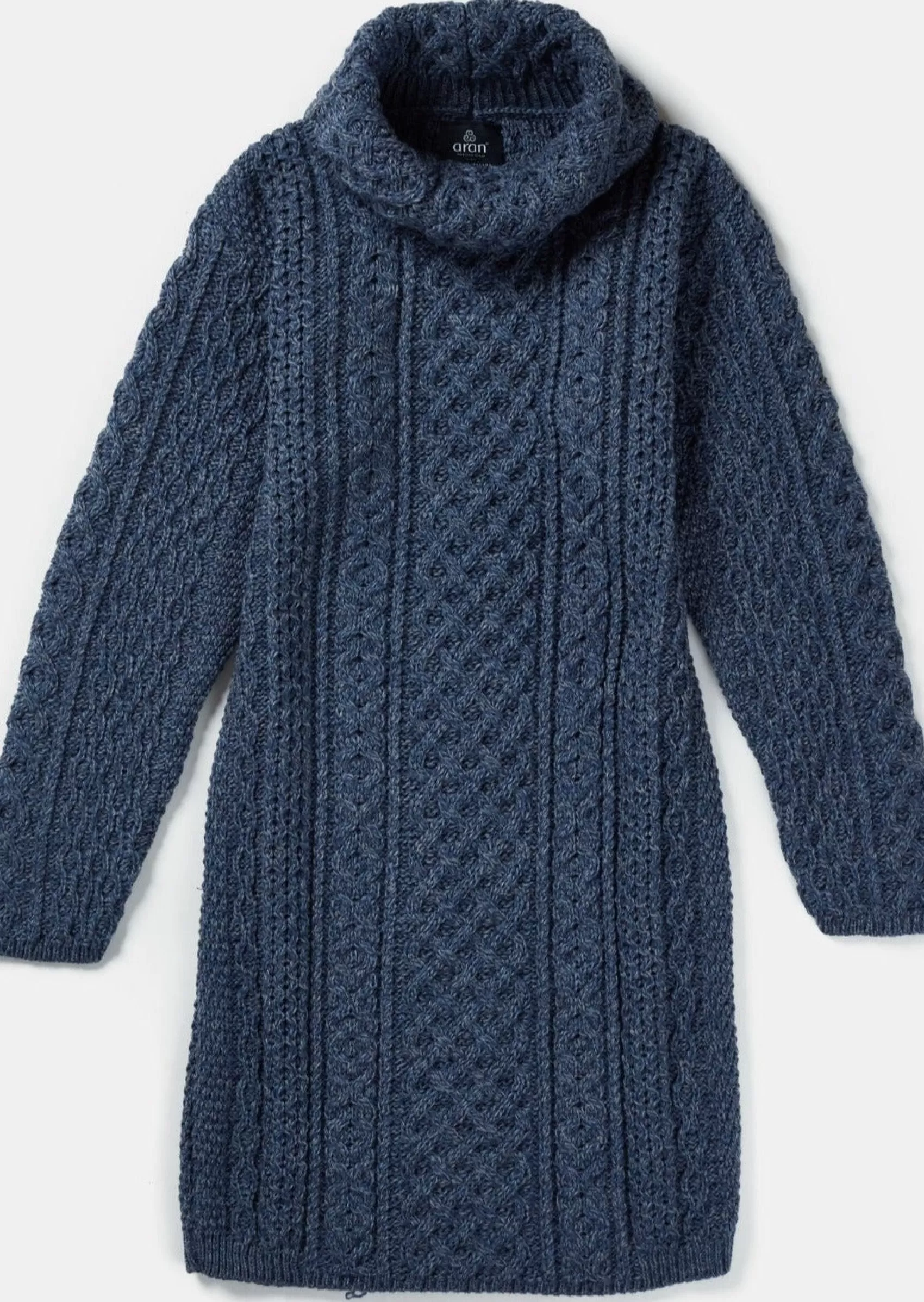 Aran Sweaters^Aran Woollen Mills Aran Cowl Neck Dress | Denim