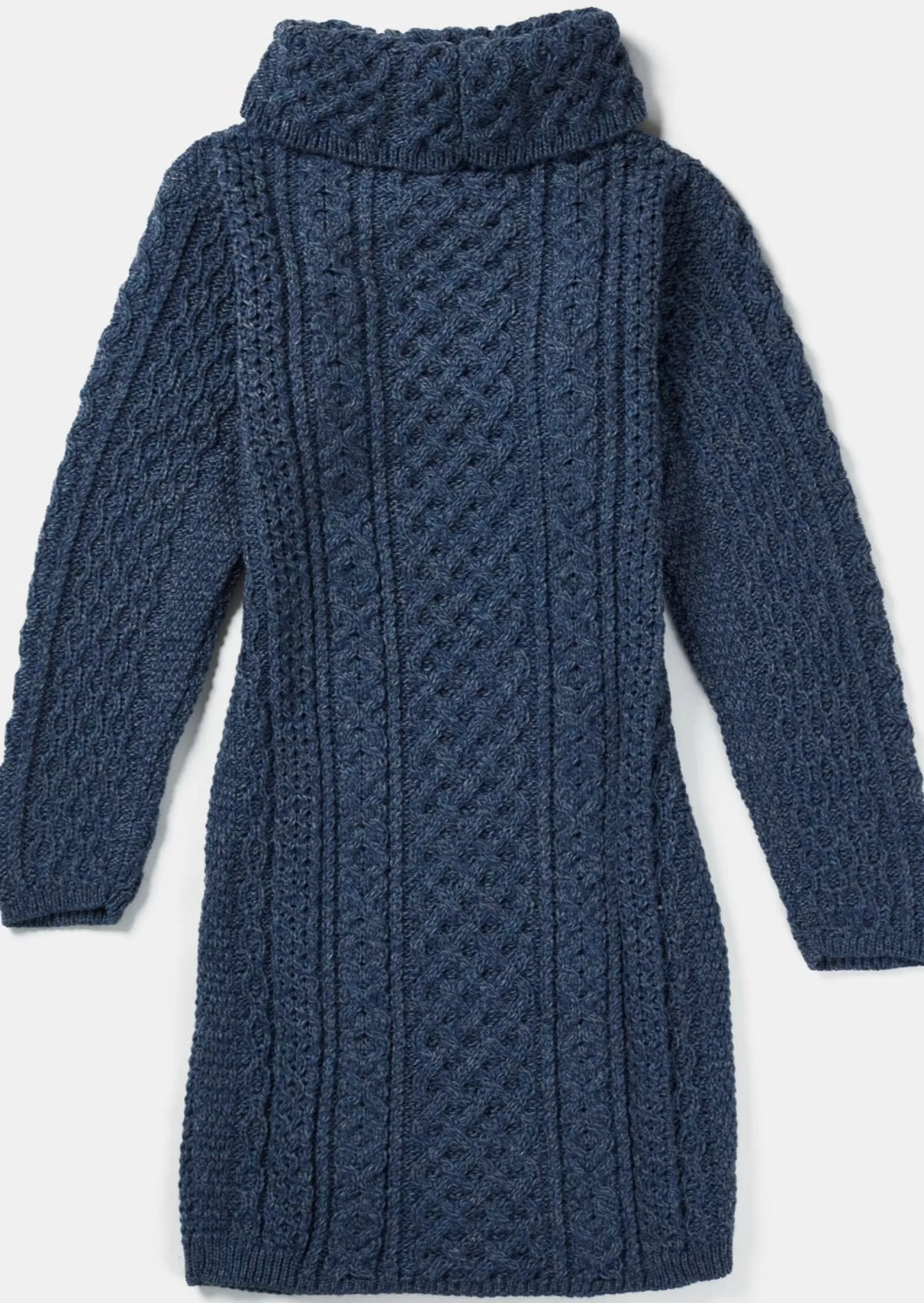 Aran Sweaters^Aran Woollen Mills Aran Cowl Neck Dress | Denim