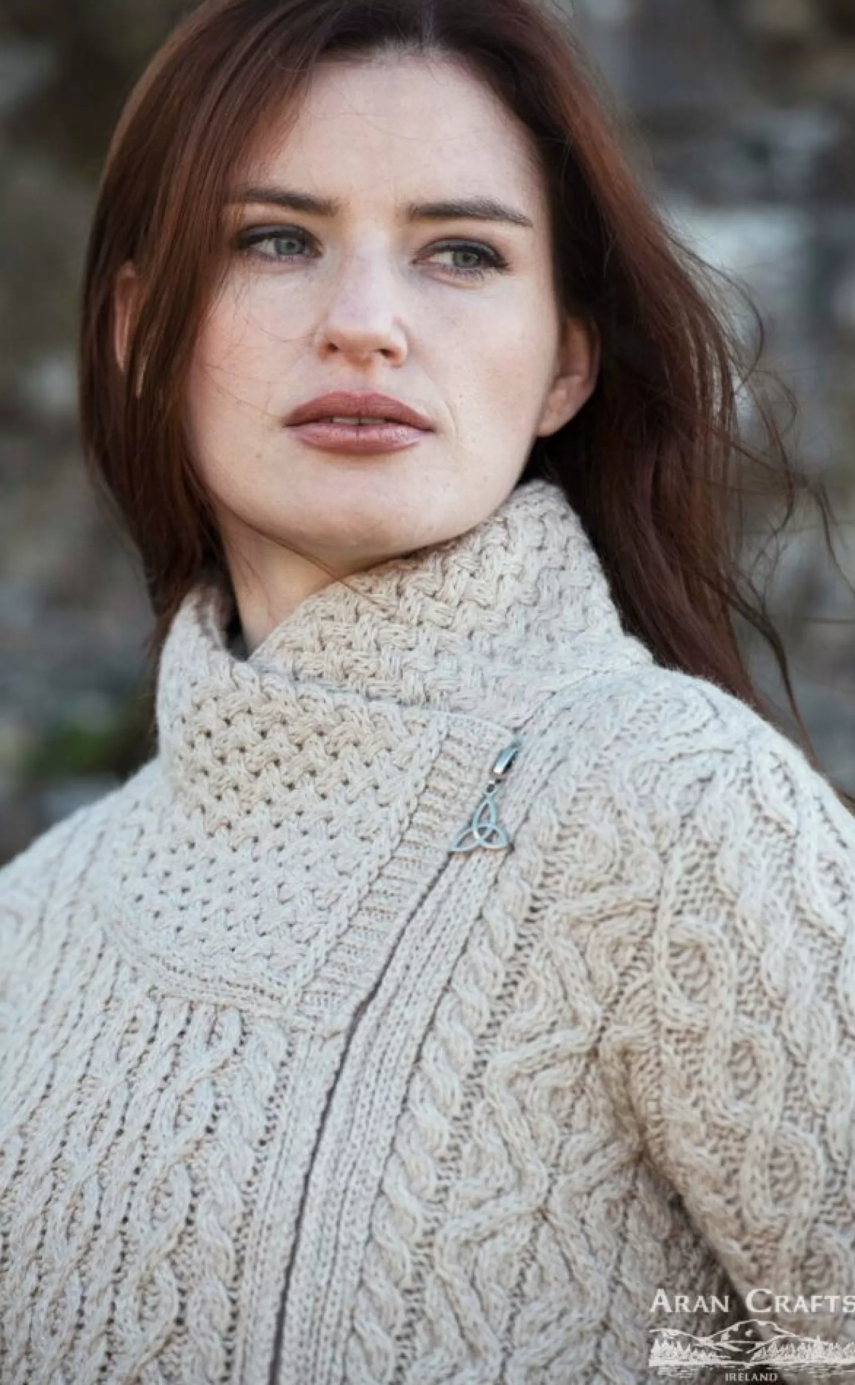 Aran Sweaters | Aran Cardigans^Aran Crafts Athenry Asymmetric Coat | Oatmeal