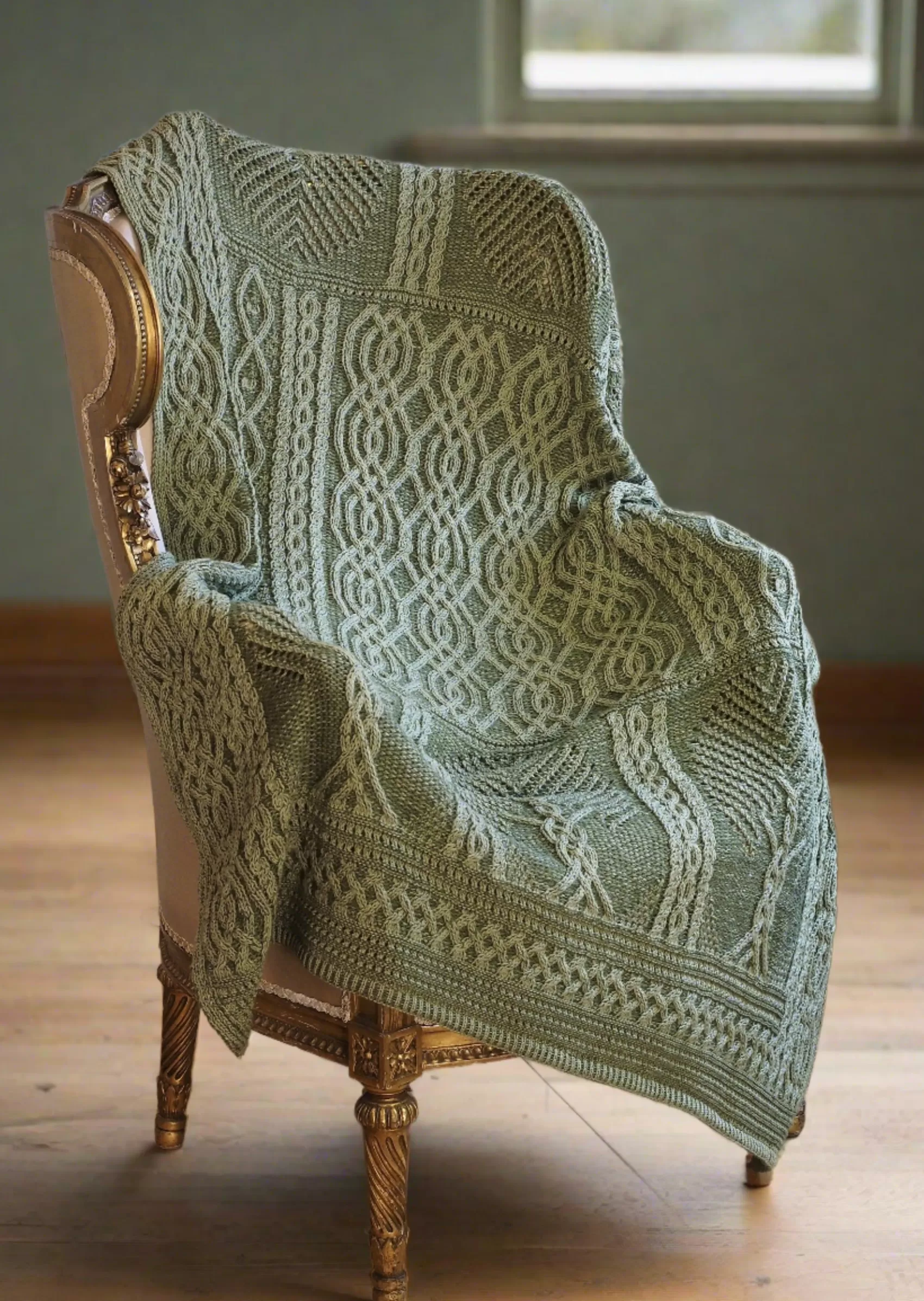 Blankets & Throws | Wool Blankets^Aran Crafts Fairy Tree Merino Throw | Green