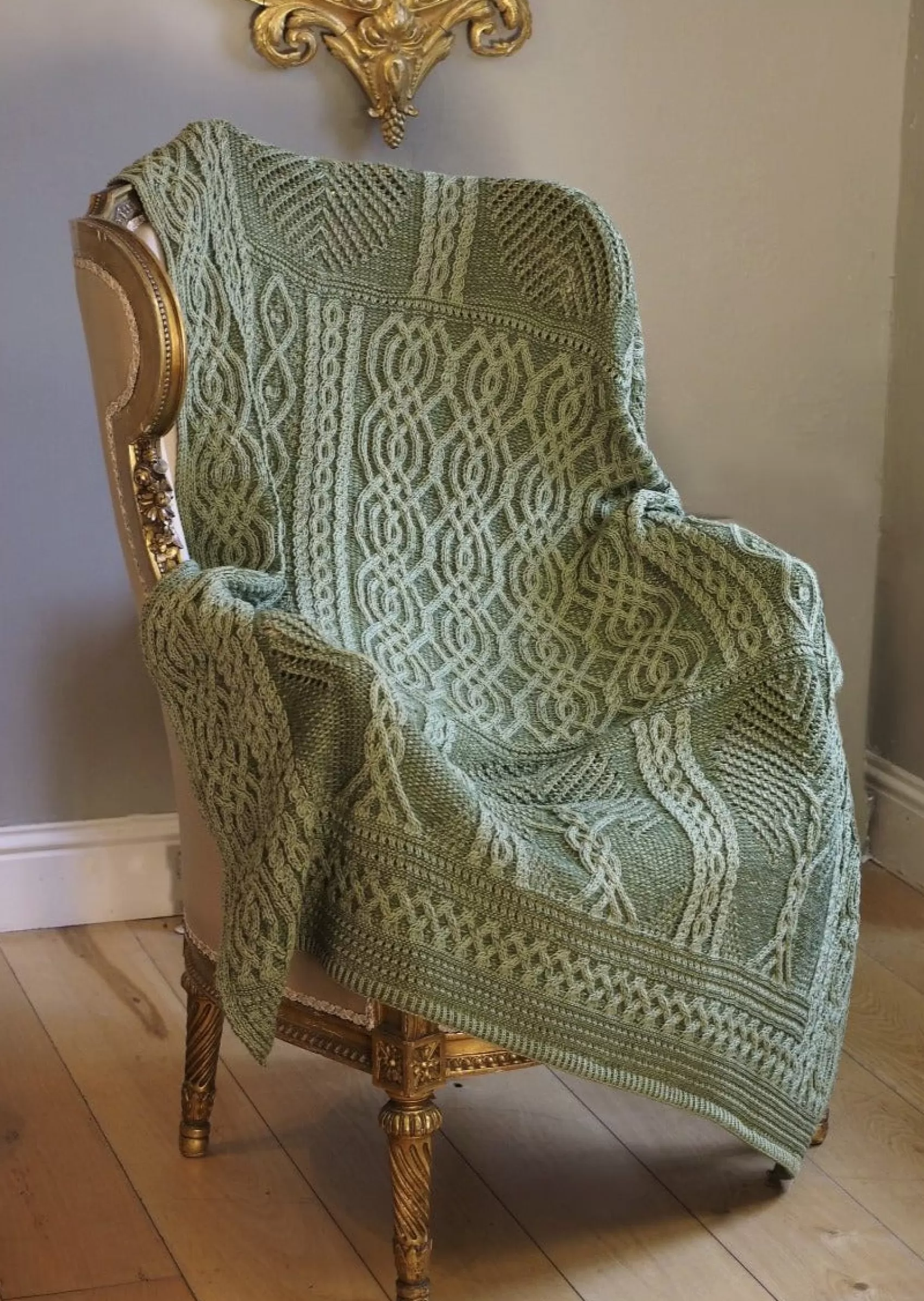 Blankets & Throws | Wool Blankets^Aran Crafts Fairy Tree Merino Throw | Green