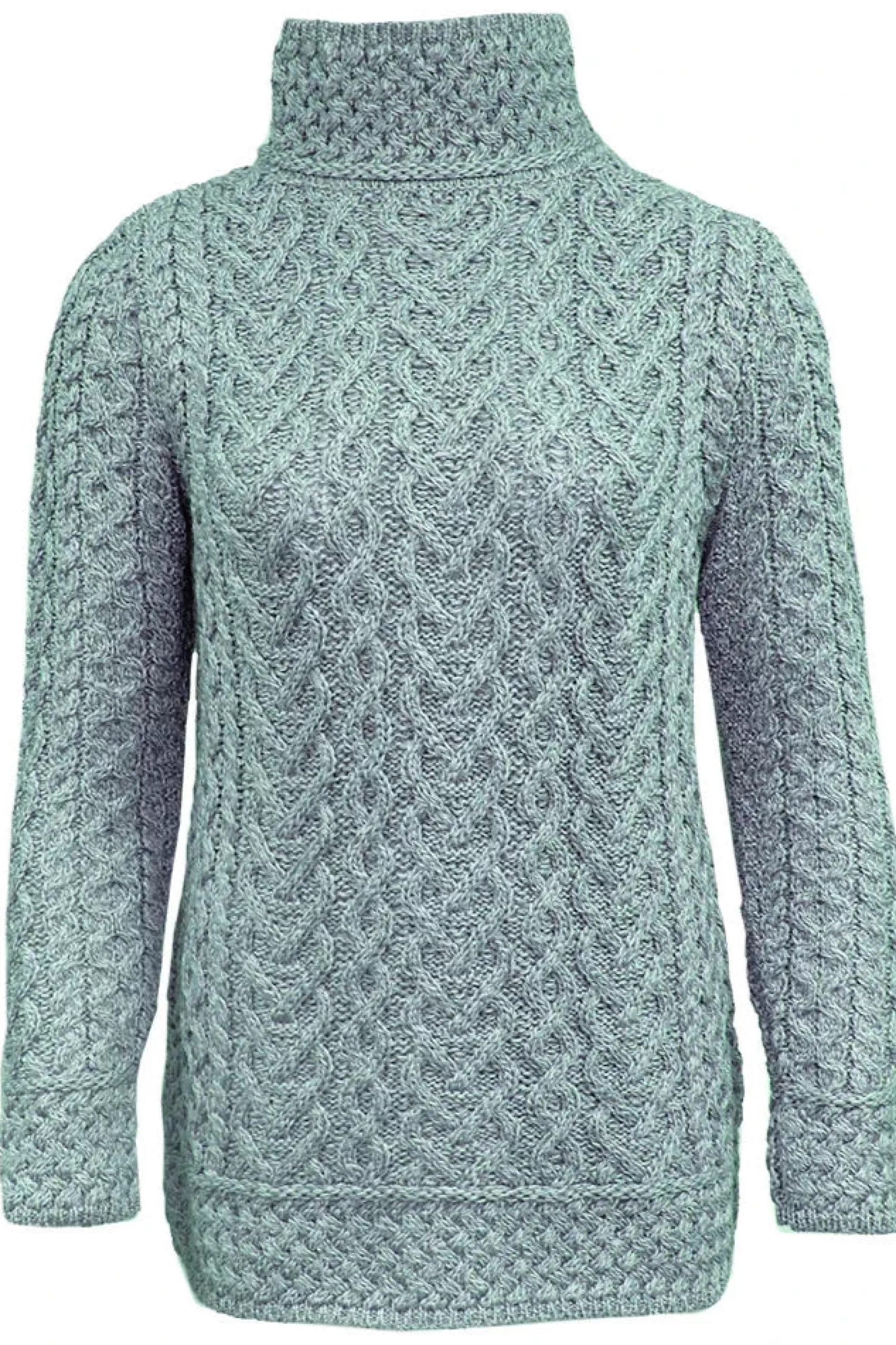 Aran Sweaters^Aran Crafts Hearts High Neck Sweater | Mermaid