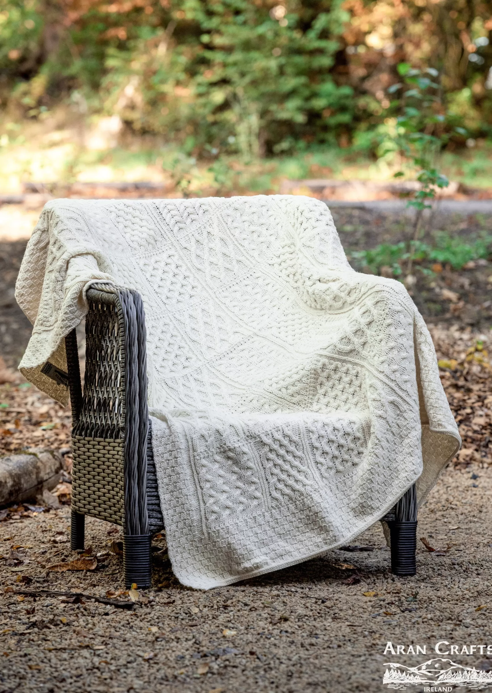 Blankets & Throws | Wool Blankets^Aran Crafts Merino Patchwork Throw | Natural