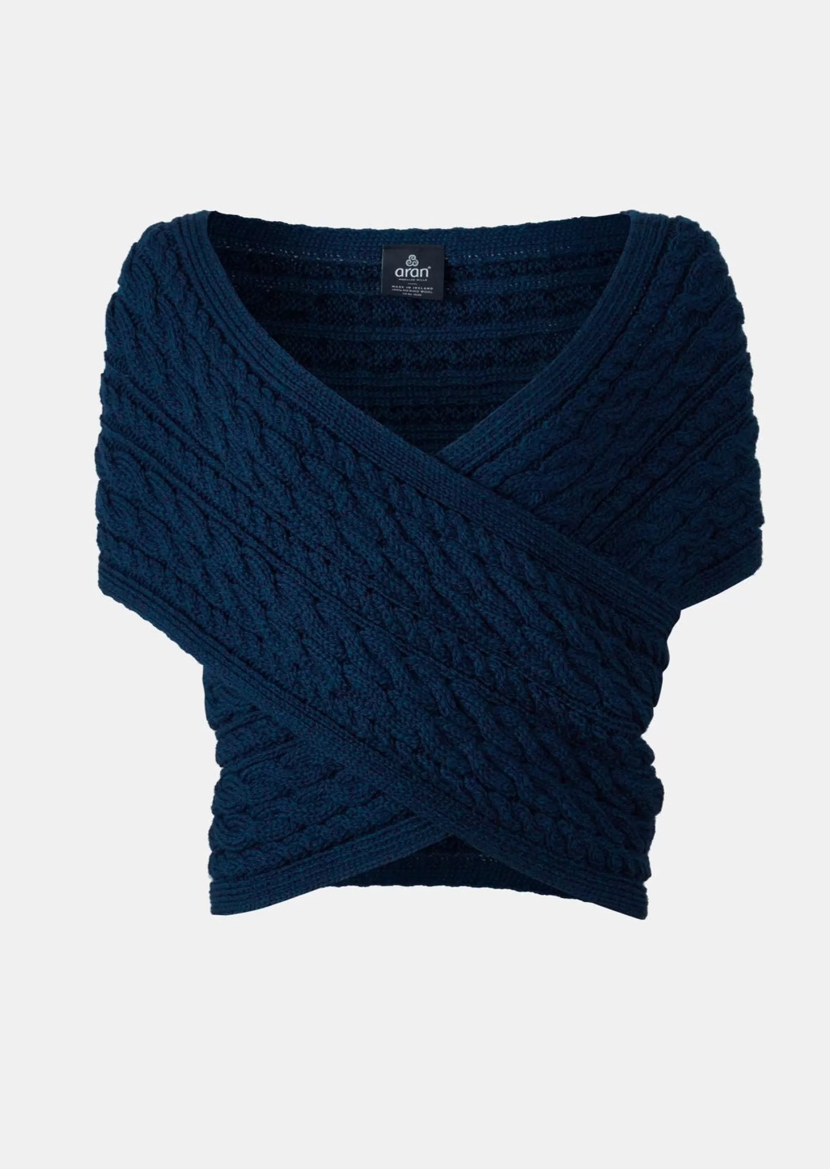 Aran Sweaters | Aran Cardigans^Aran Woollen Mills Aran Crossover Wrap | Atlantic