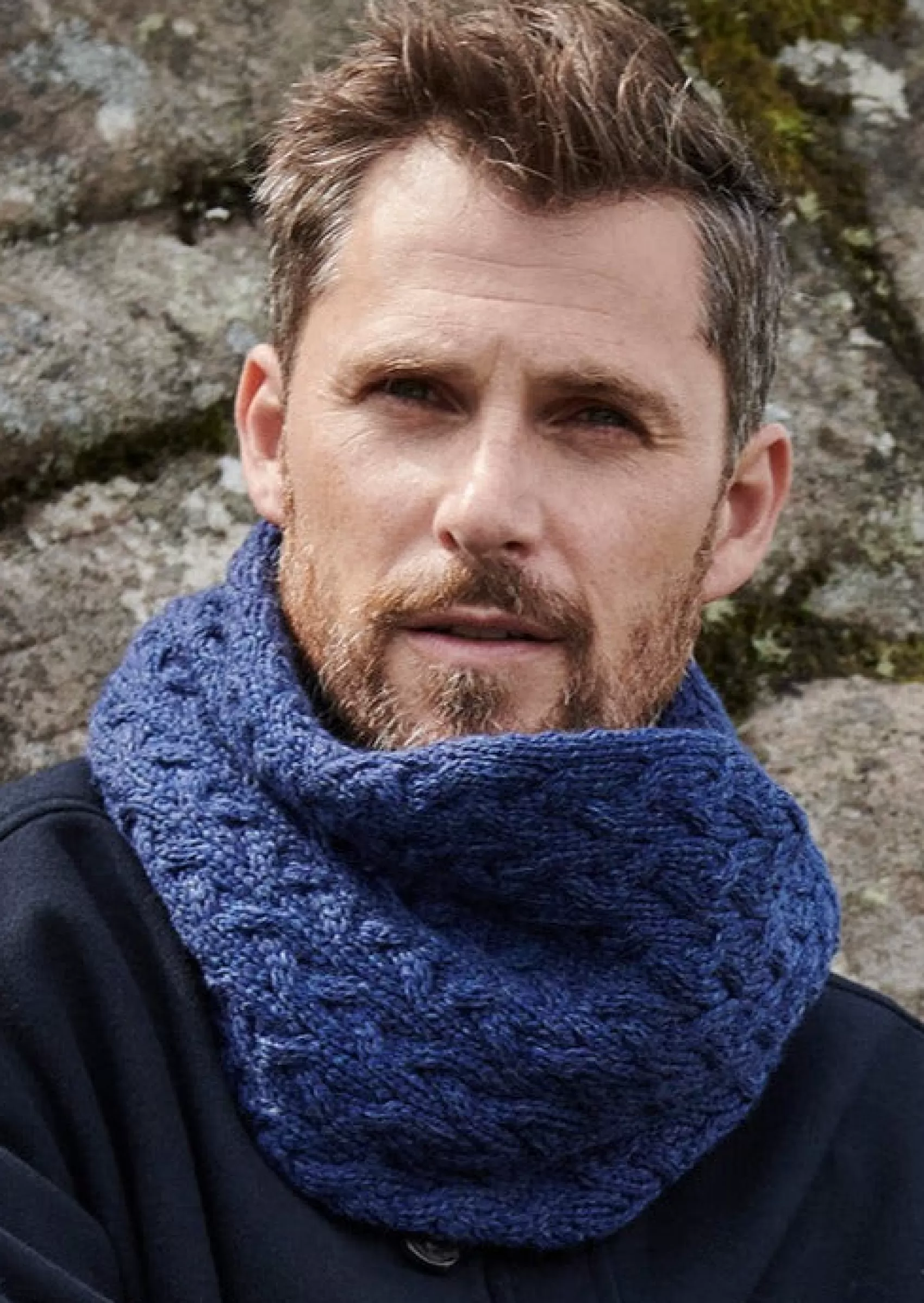 Scarves^Aran Woollen Mills Aran Infinity Cable Scarf | Blue