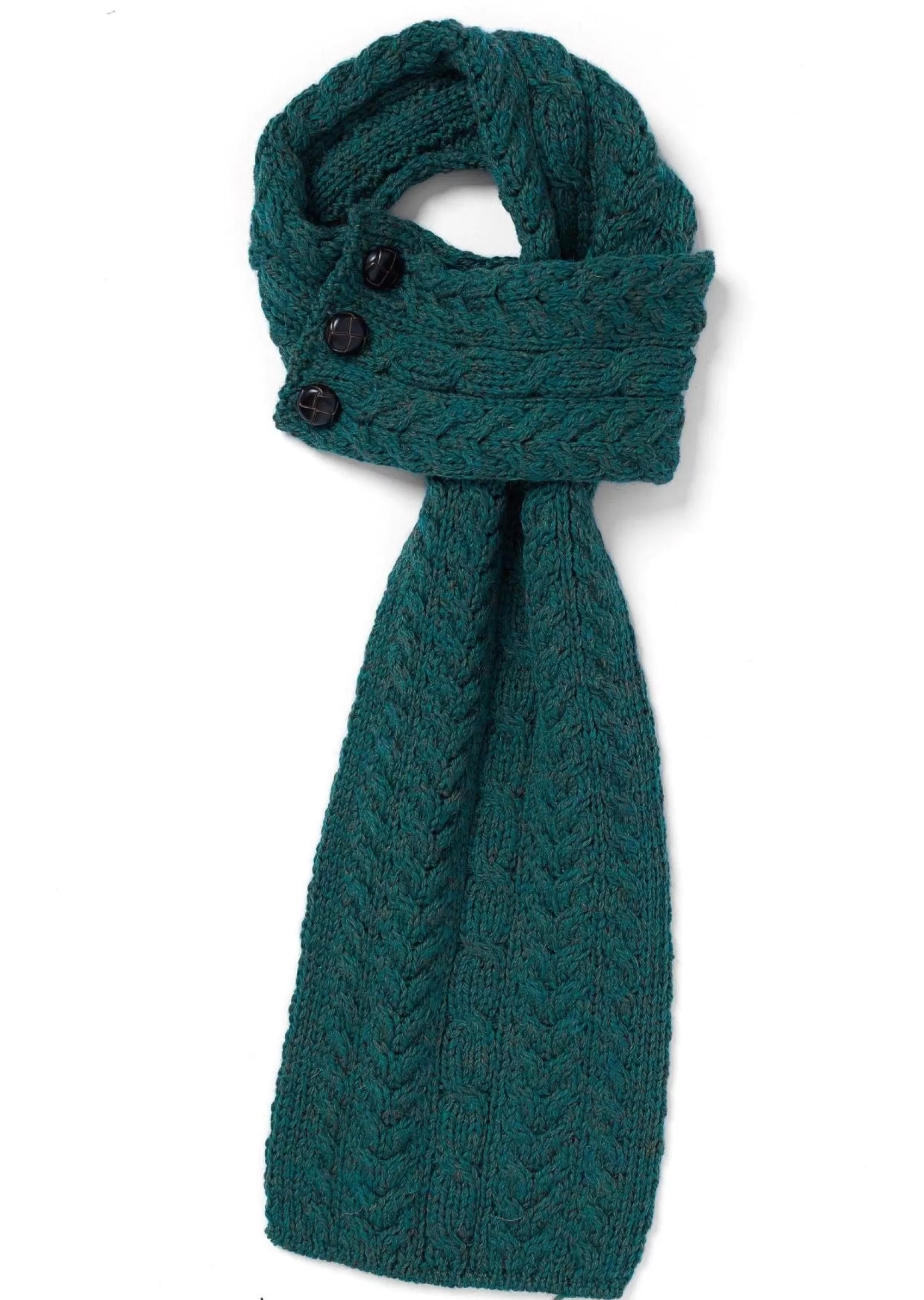 Scarves^Aran Woollen Mills Aran Loop Scarf | Connemara Green