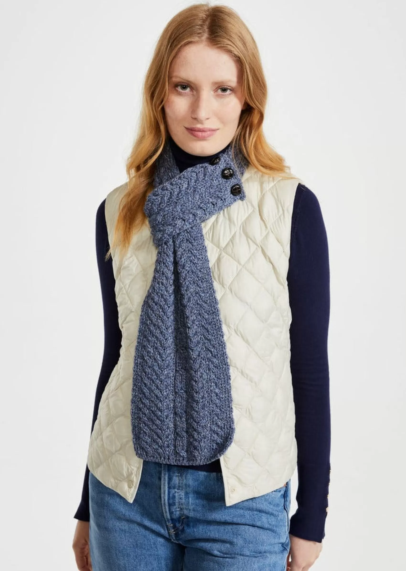 Scarves^Aran Woollen Mills Aran Loop Scarf | Denim