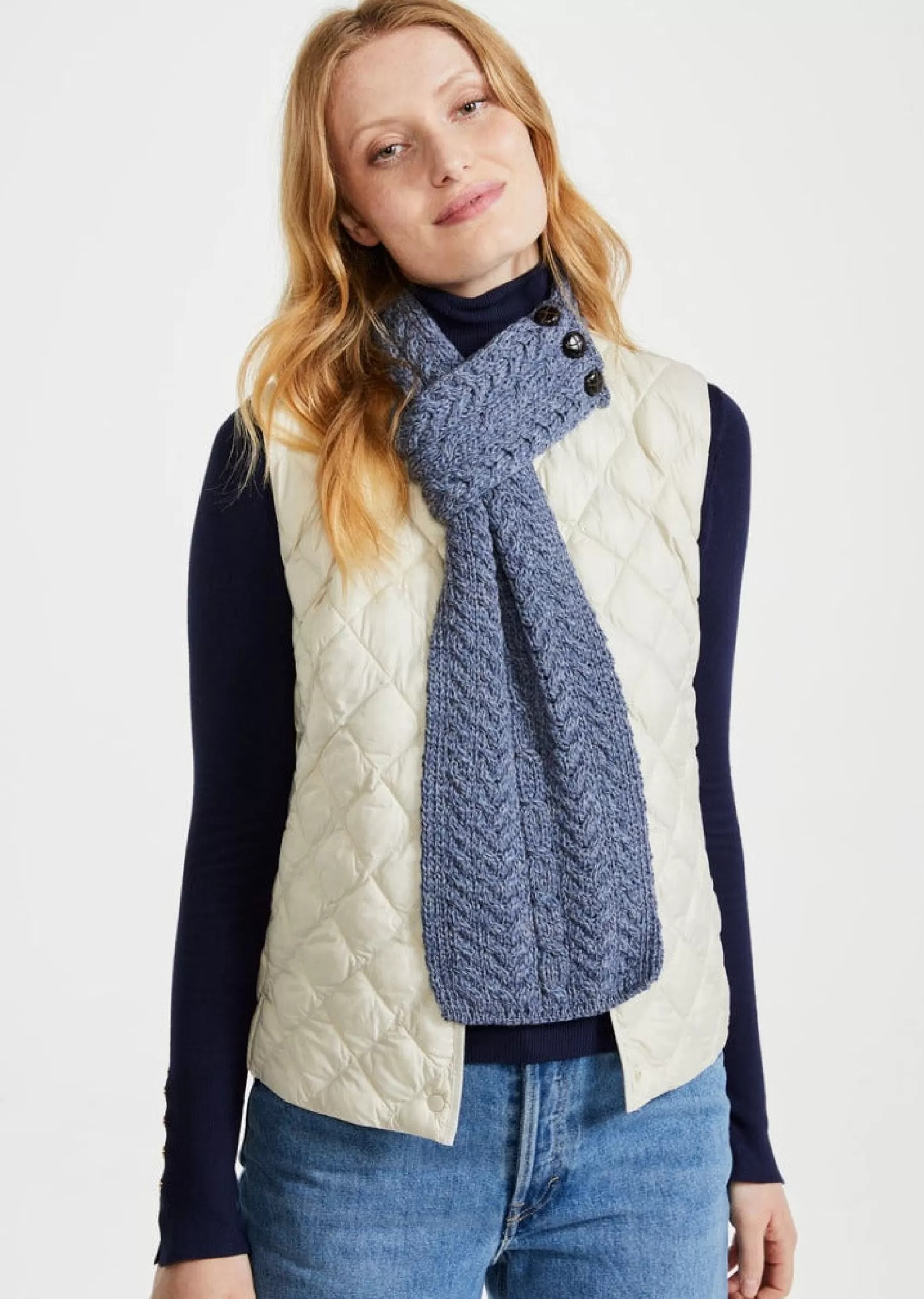 Scarves^Aran Woollen Mills Aran Loop Scarf | Denim