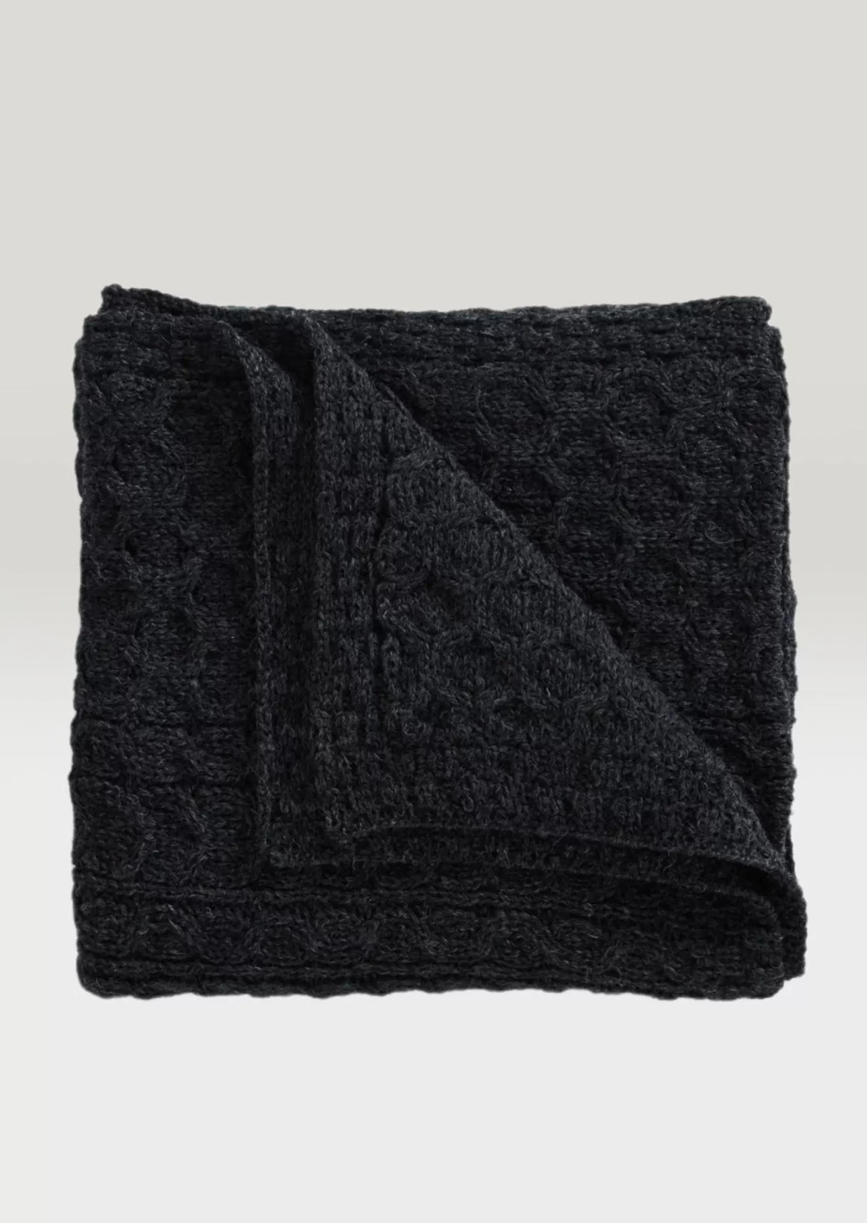 Blankets & Throws | Wool Blankets^Aran Woollen Mills Aran Pure Wool Throw | Charcoal