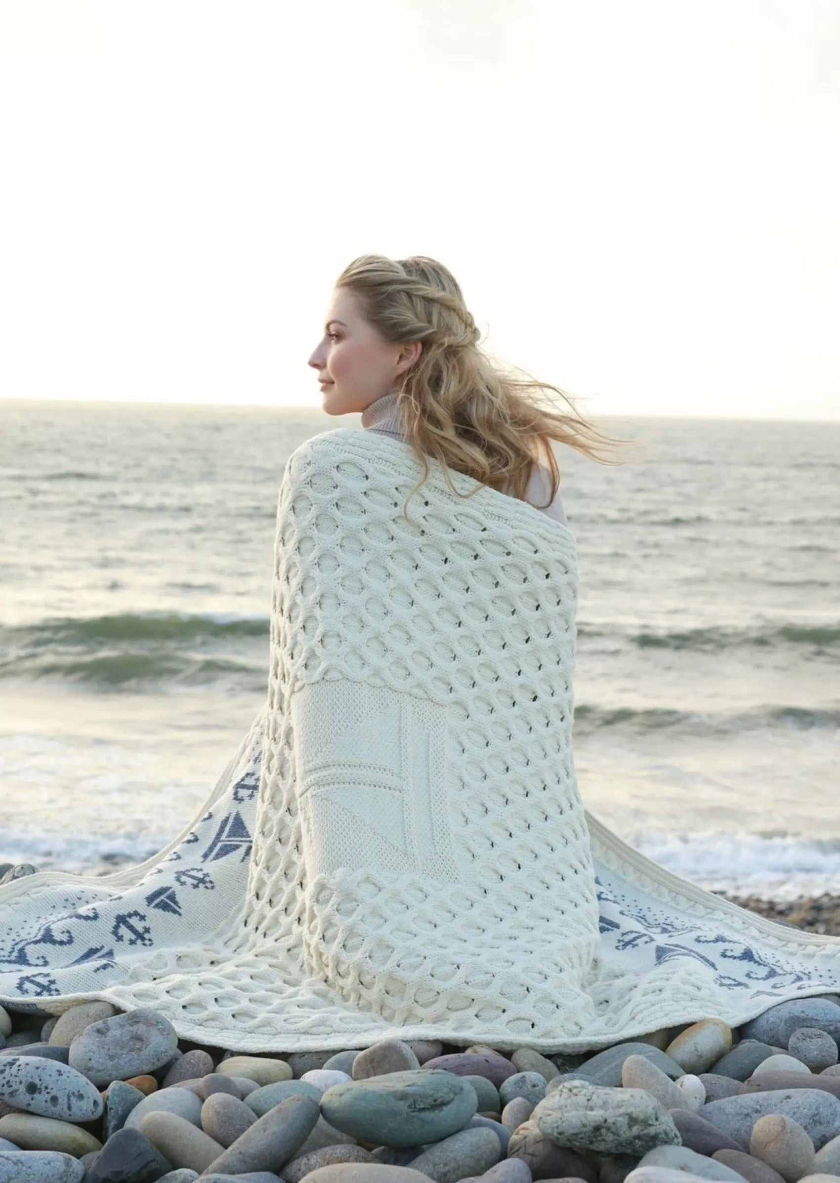 Blankets & Throws | Wool Blankets^Aran Woollen Mills Aran Sailing Blanket | Natural