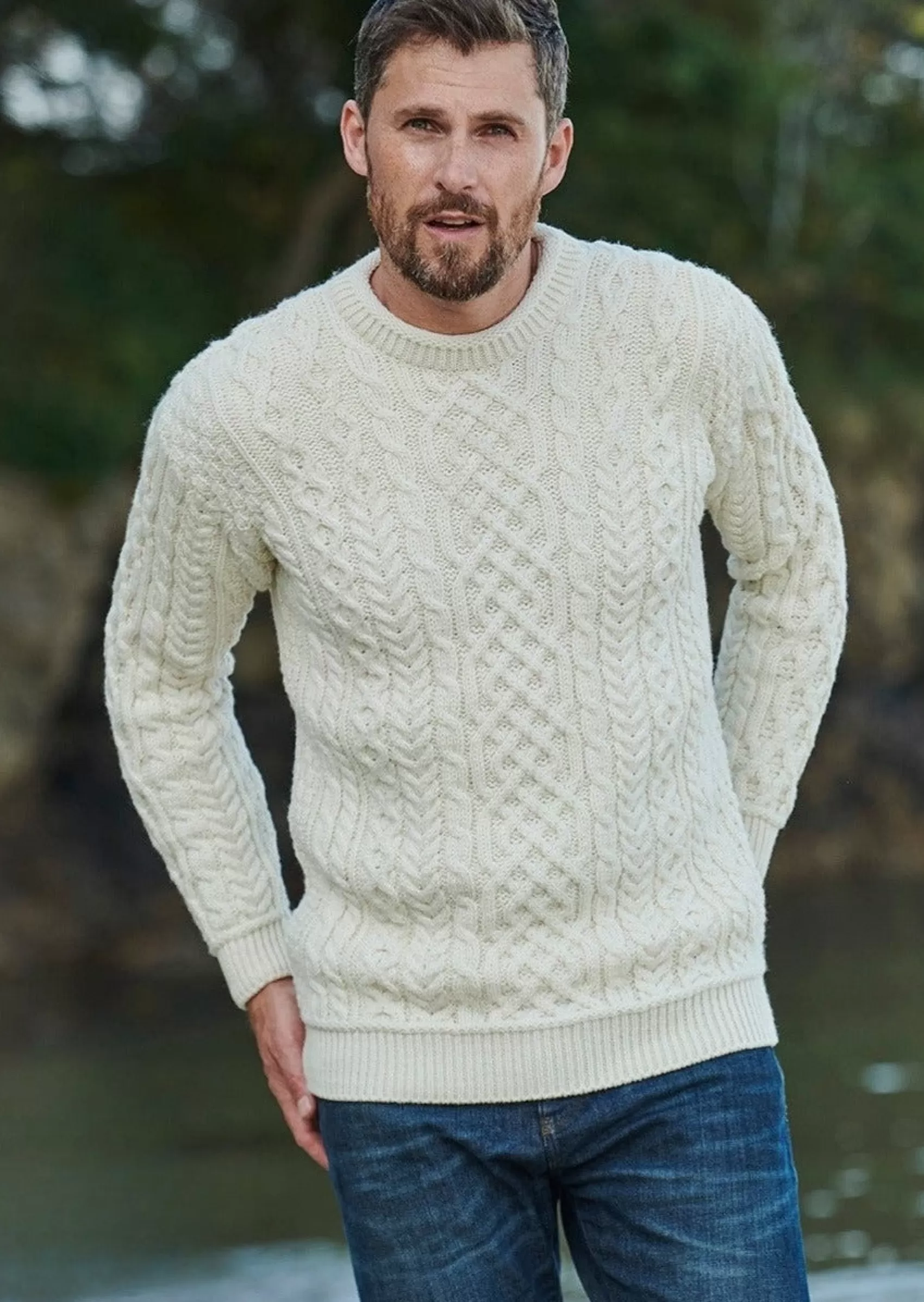 Aran Sweaters^Aran Woollen Mills Aran Supersoft Men's Sweater | Clearance