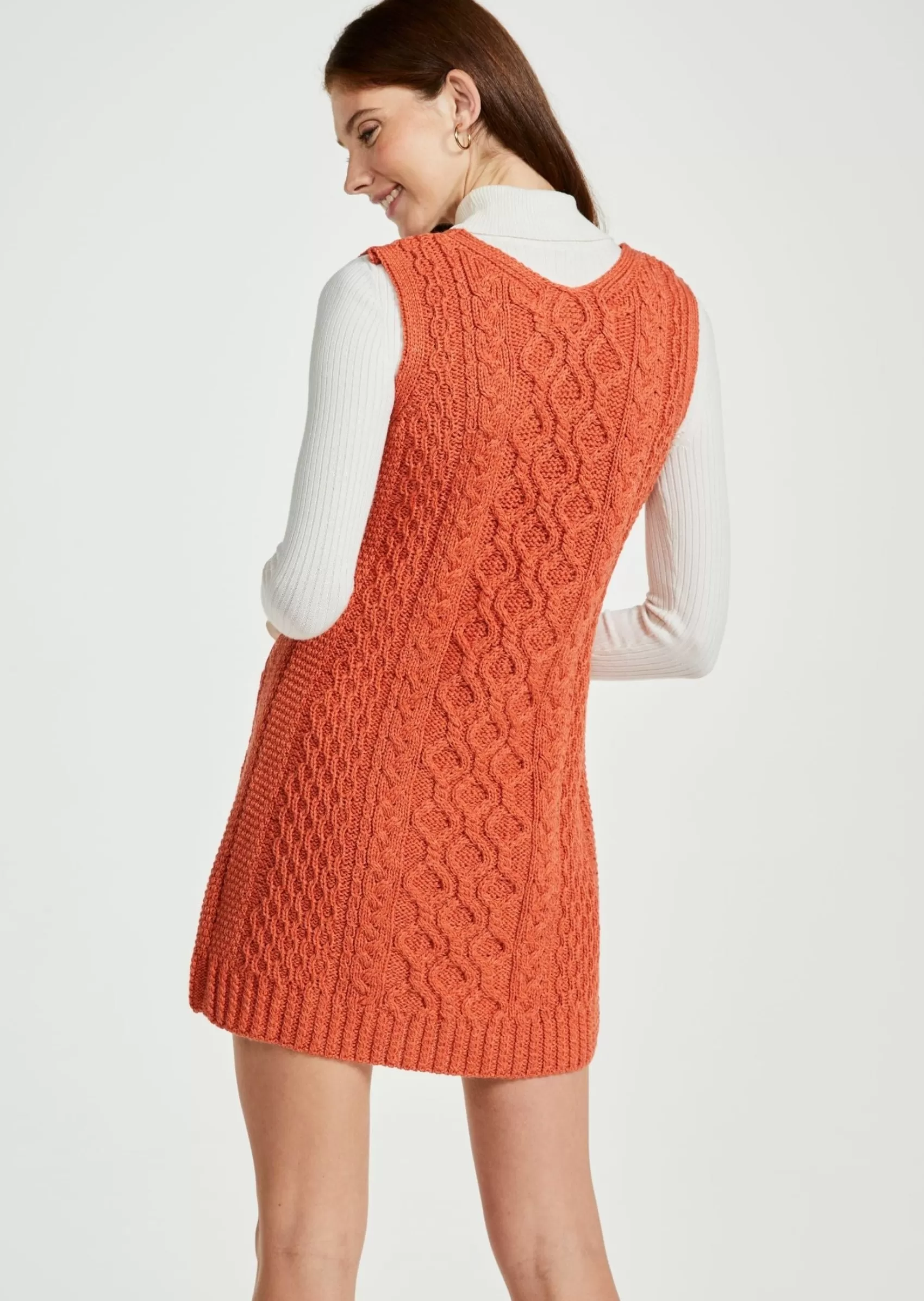 Aran Sweaters^Aran Woollen Mills Ardmore Aran Ladies Sleeveless Dress | Clearance