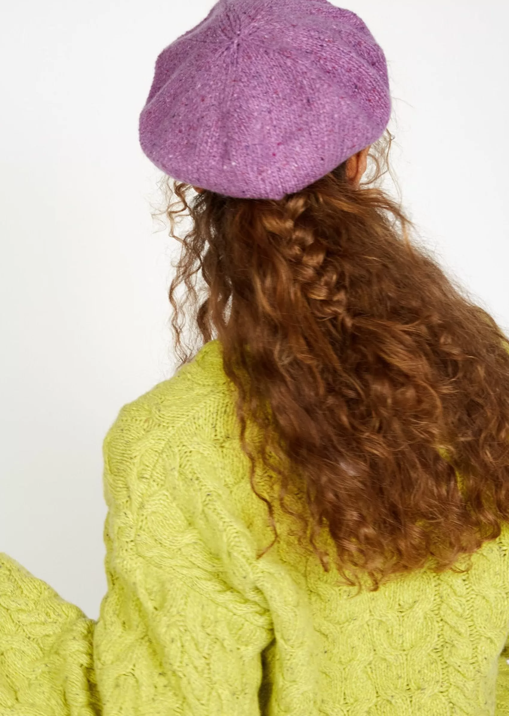 Hats & Caps^Irelands Eye Knitwear Ballybay Aran Beret - Orchid