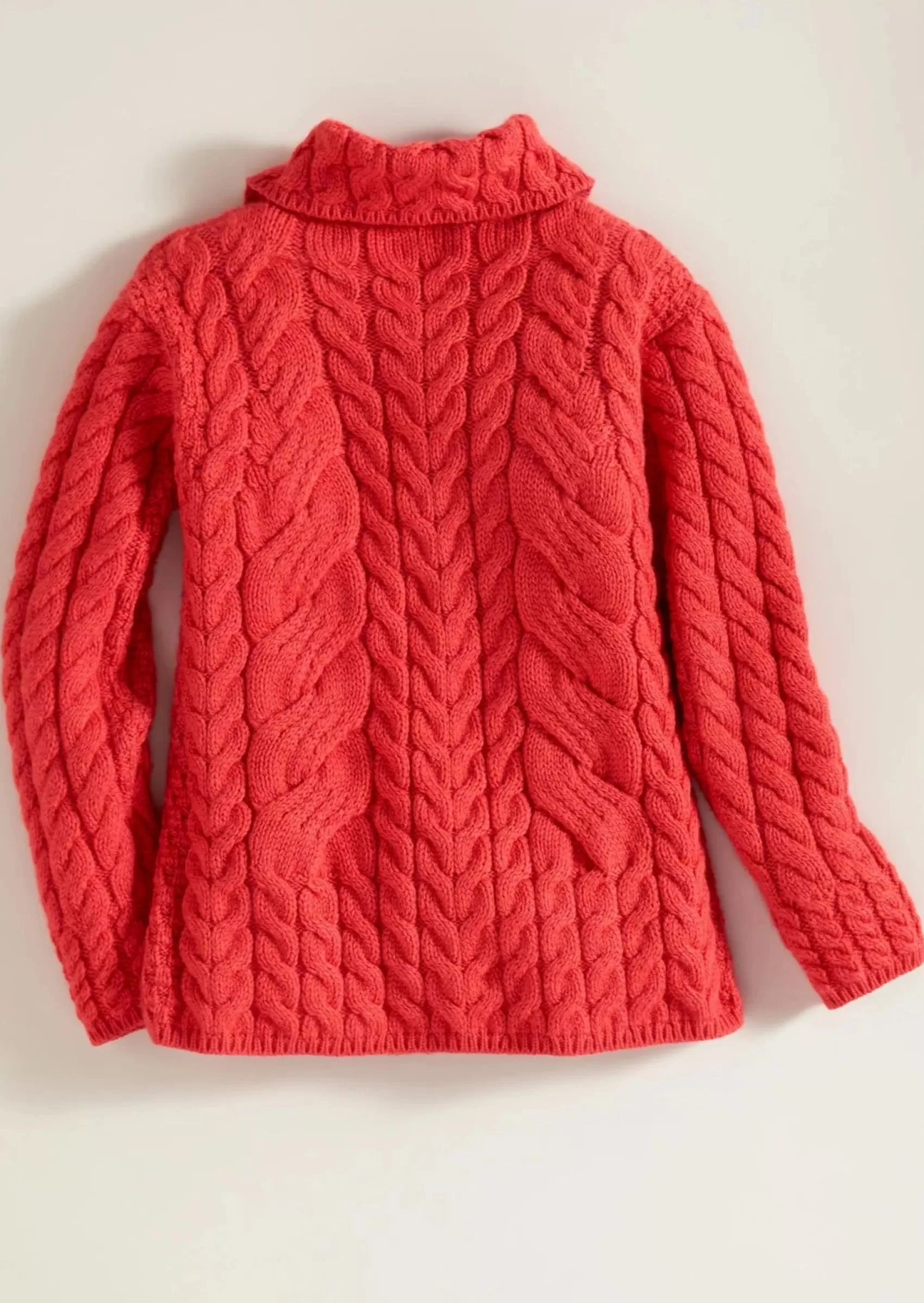 Aran Sweaters | Aran Cardigans^Aran Woollen Mills Belcarra Ladies Aran Cardigan | Coral