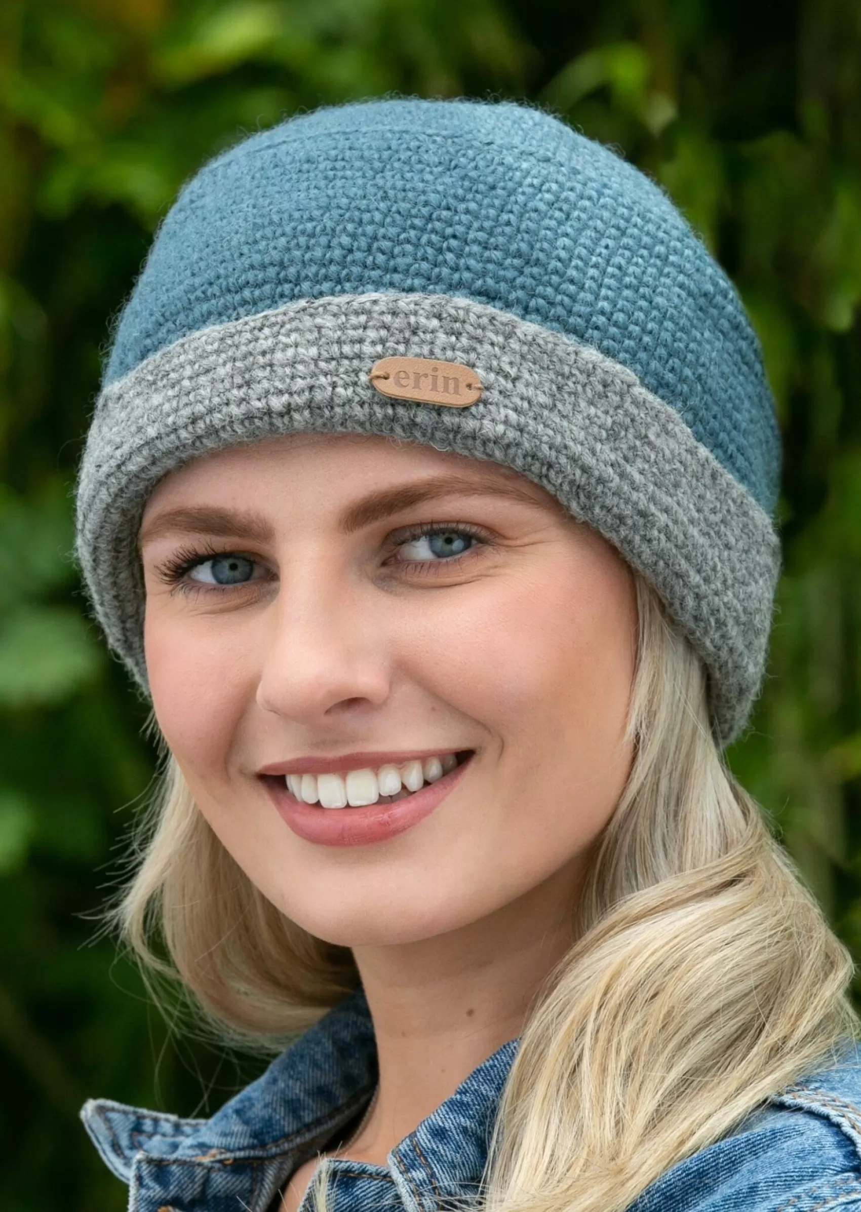 Wool Hats^Erin Knitwear Charcoal Rib Pullon Hat | Blue