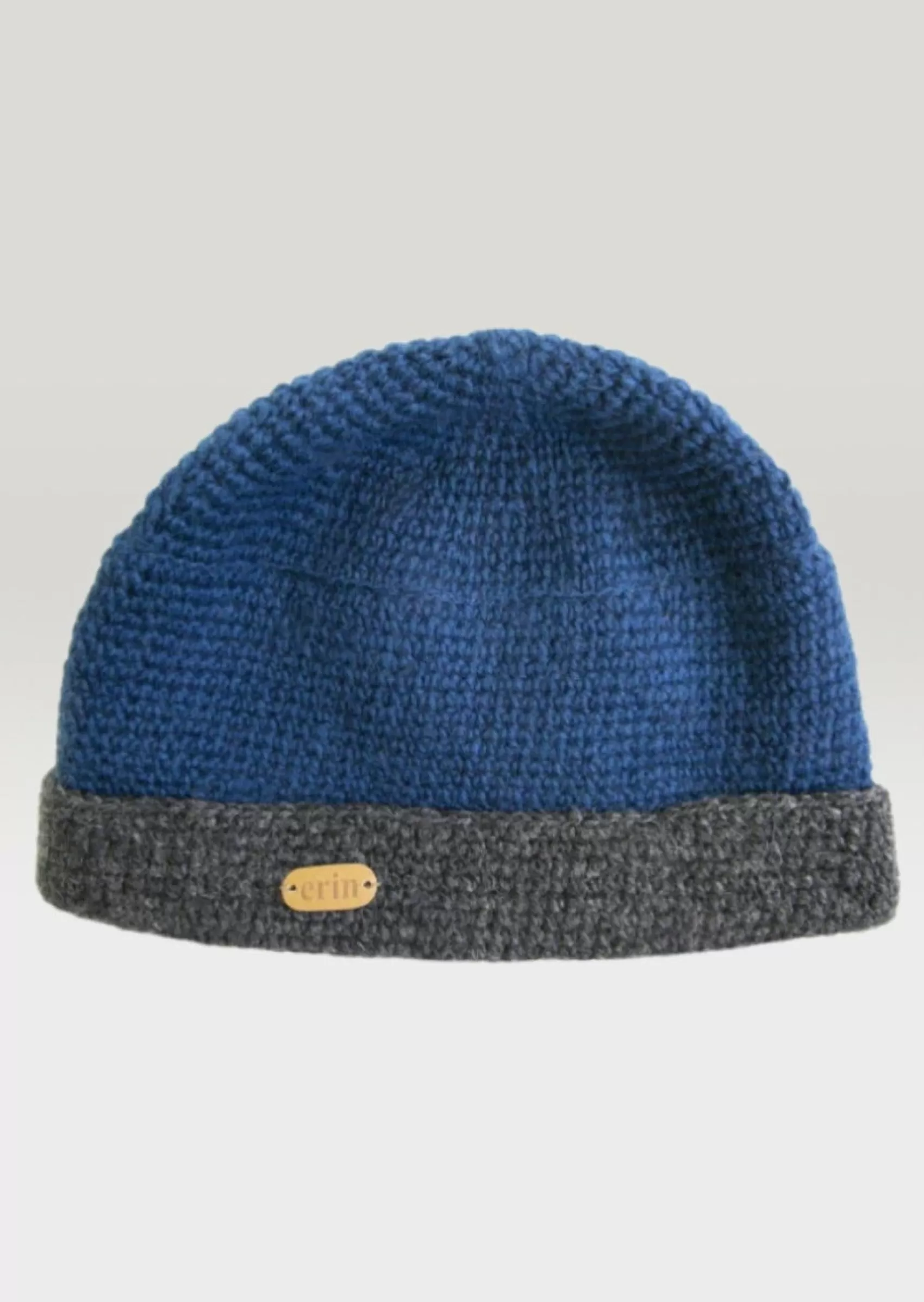 Wool Hats^Erin Knitwear Charcoal Rib Pullon Hat | Blue Charcoal