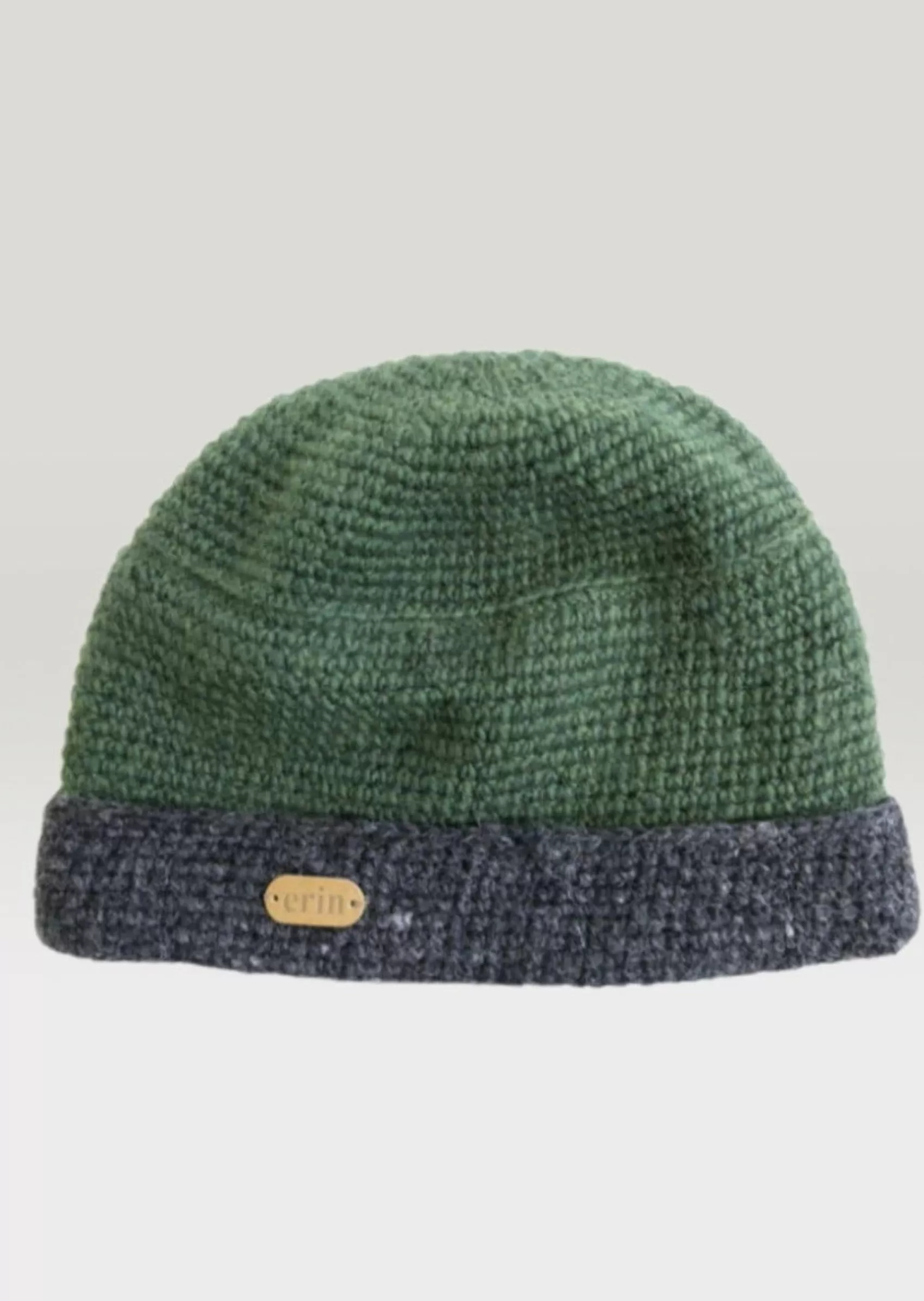 Wool Hats^Erin Knitwear Charcoal Rib Pullon Hat | Charcoal Green