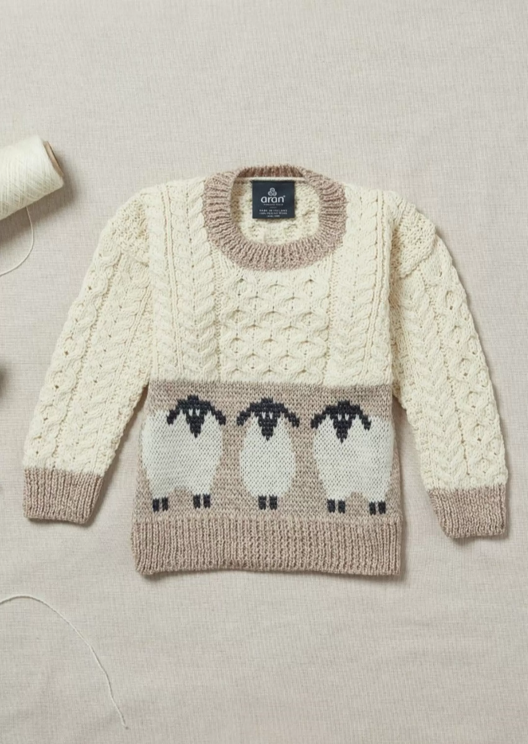 Kids^Aran Woollen Mills Children's Aran Sheep Sweater