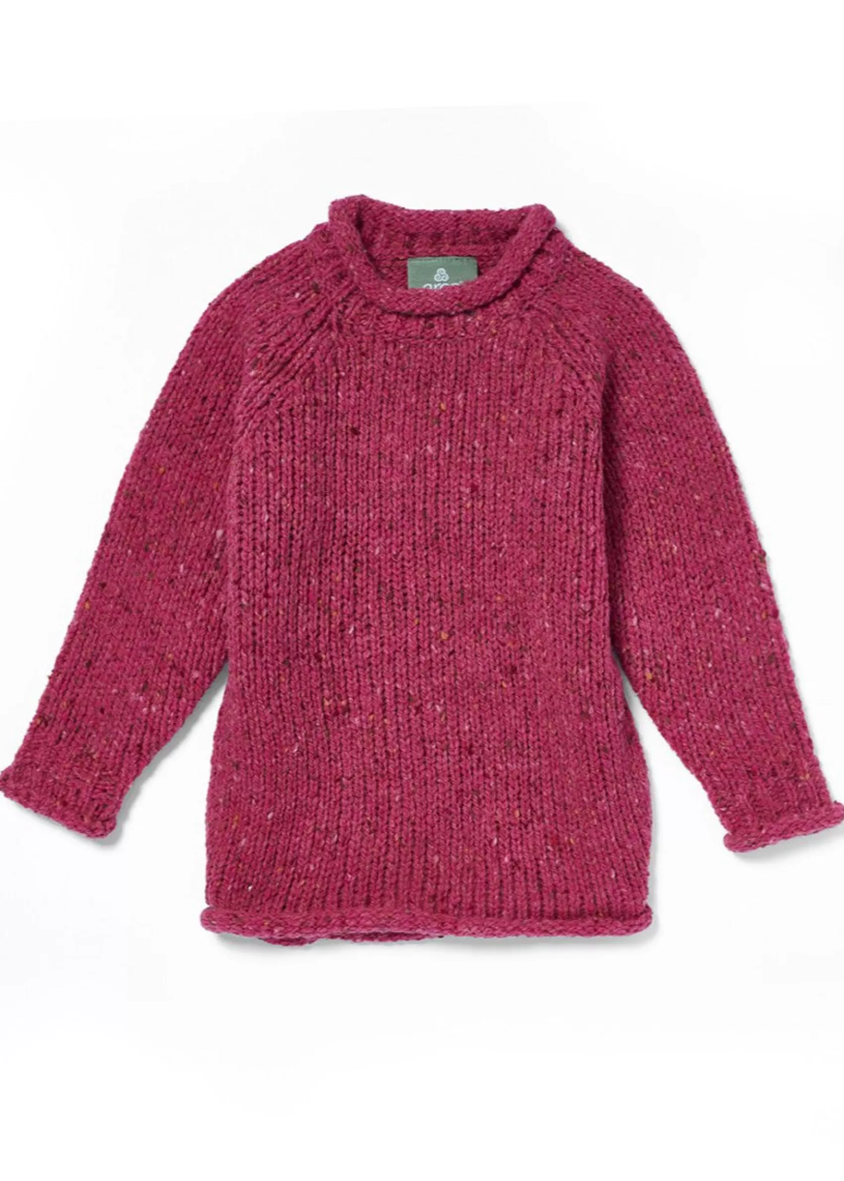 Kids^Aran Woollen Mills Childrens Roll Neck Raglan Crew