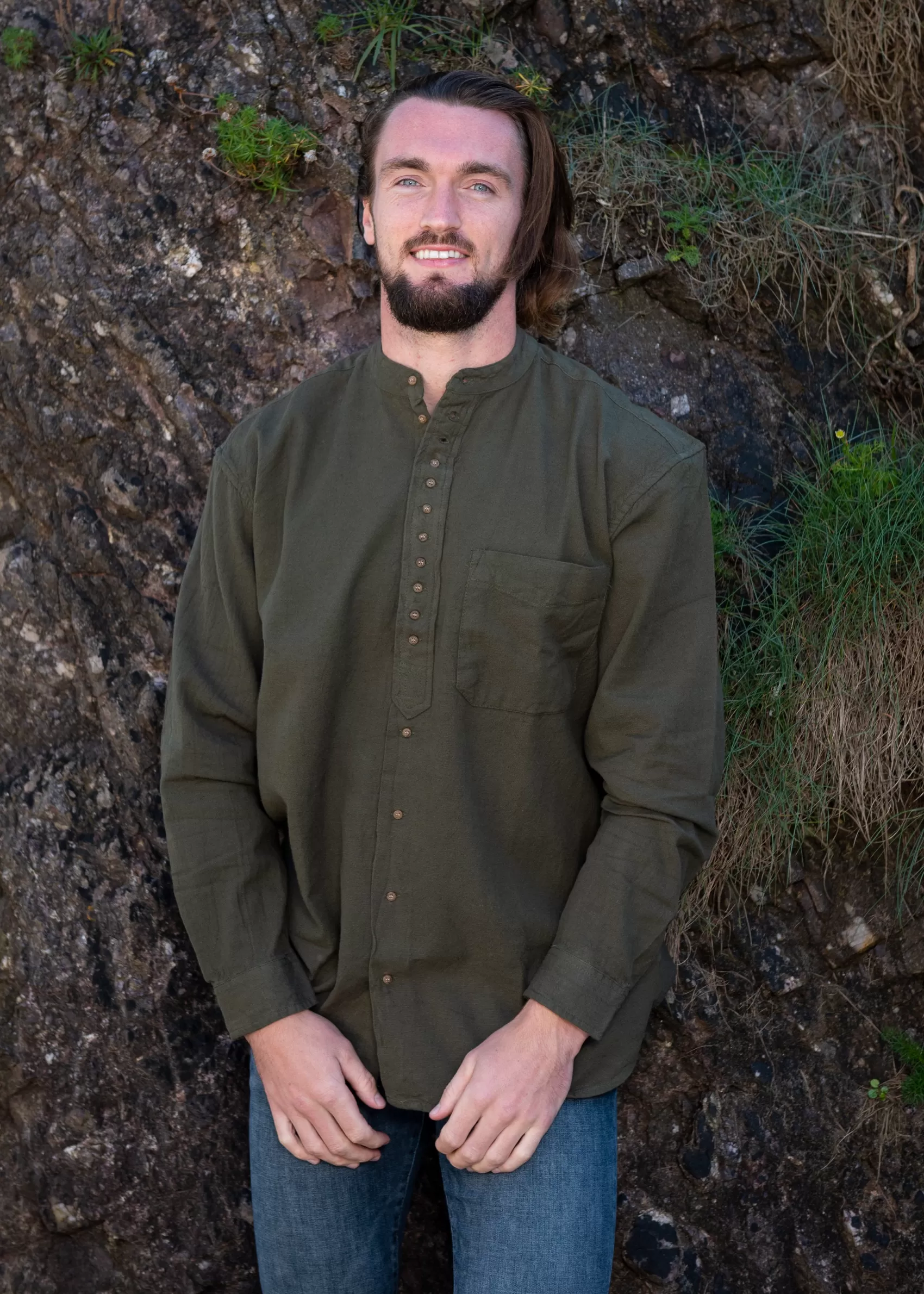 Traditional Shirts^Civilian Men's Shirt | Army Green