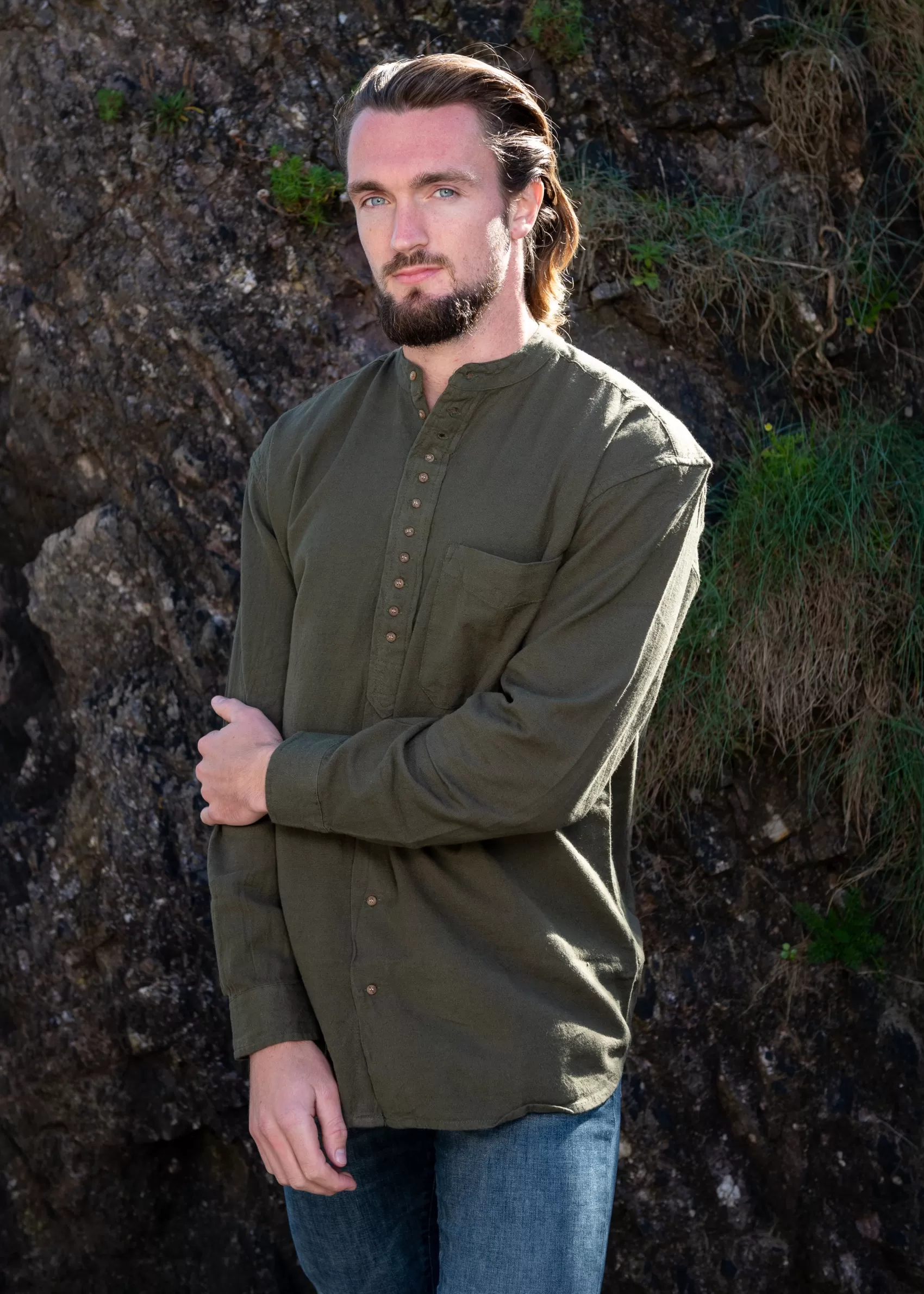 Traditional Shirts^Civilian Men's Shirt | Army Green