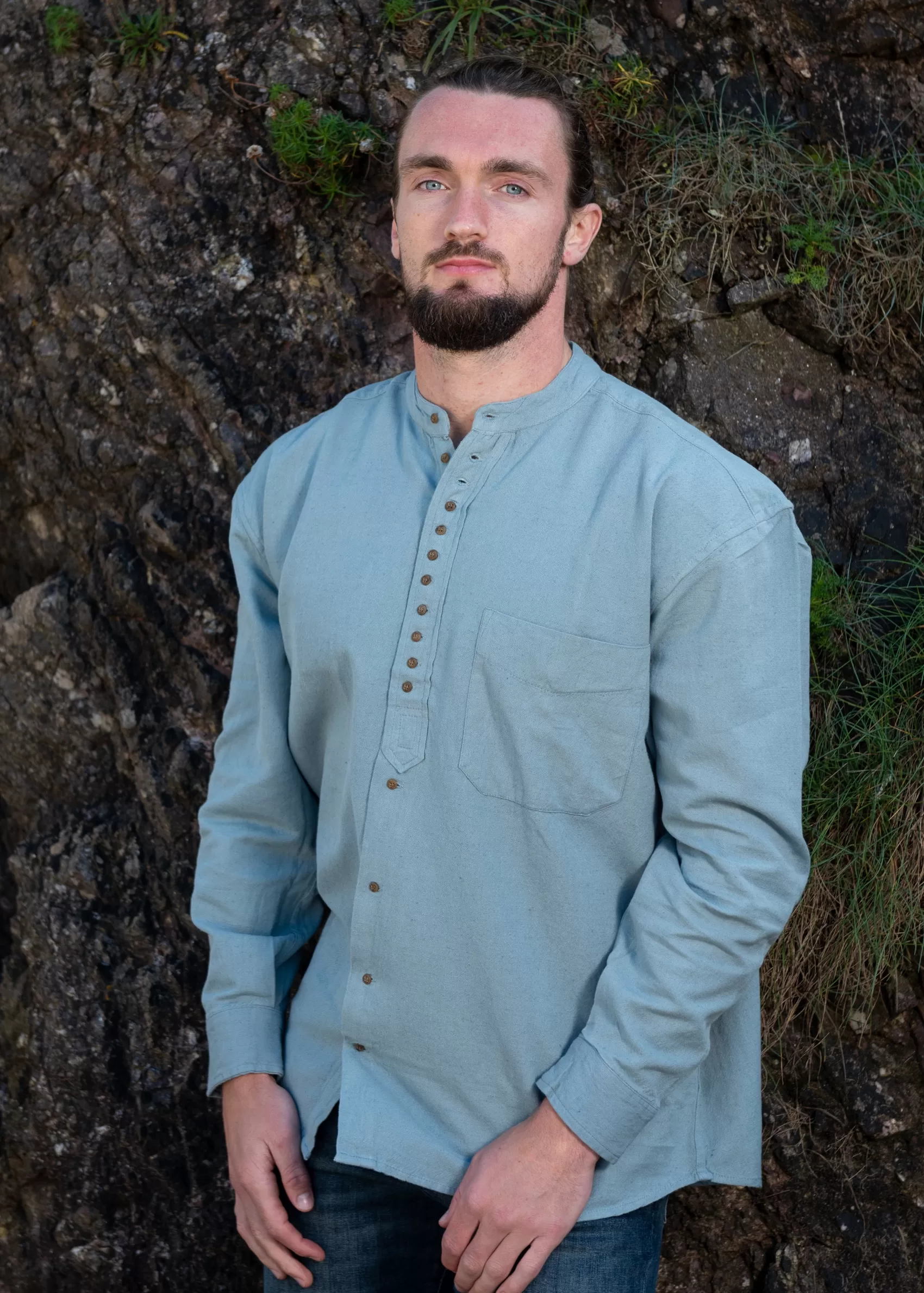 Traditional Shirts^Civilian Men's Shirt | Cloud