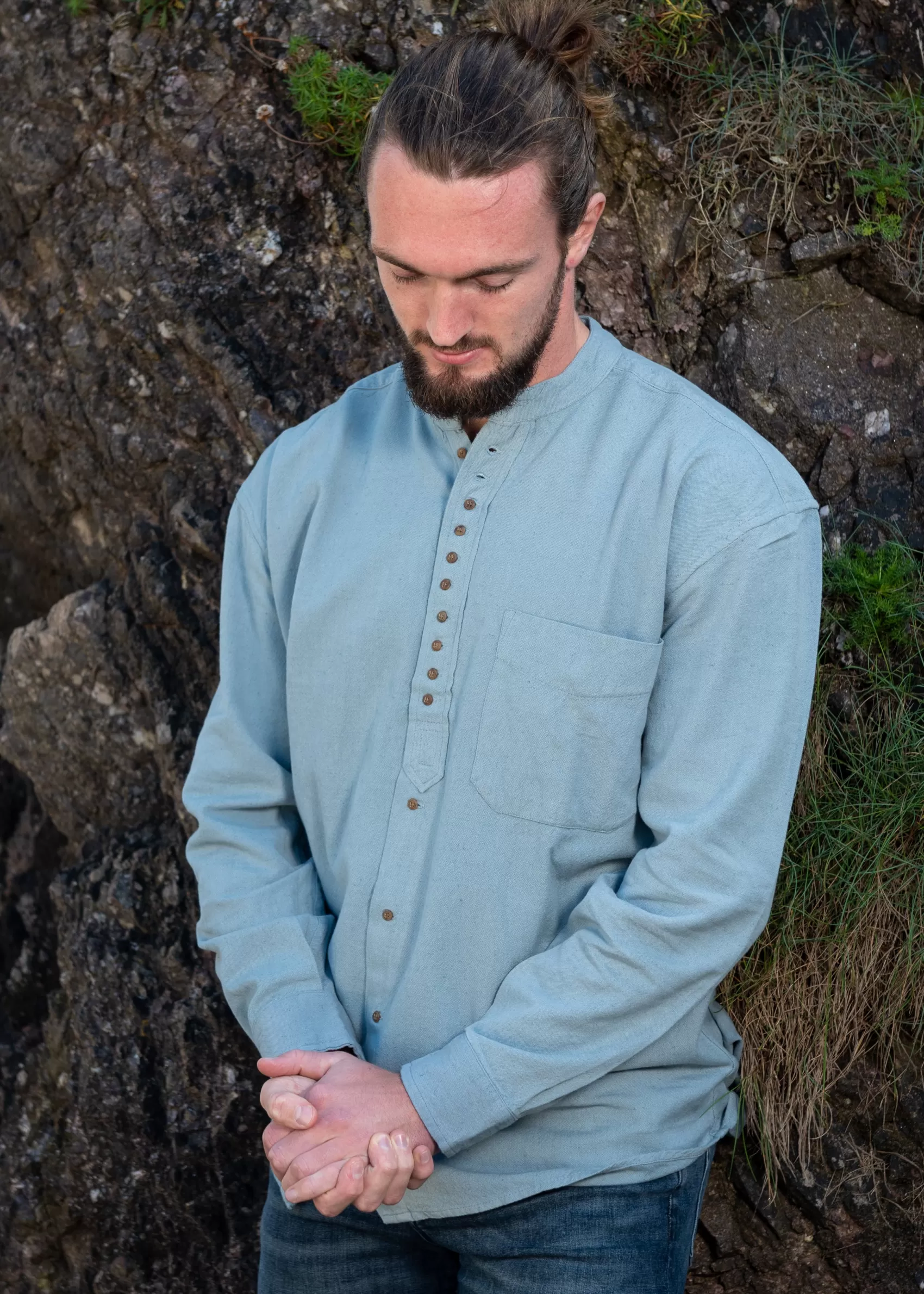 Traditional Shirts^Civilian Men's Shirt | Cloud