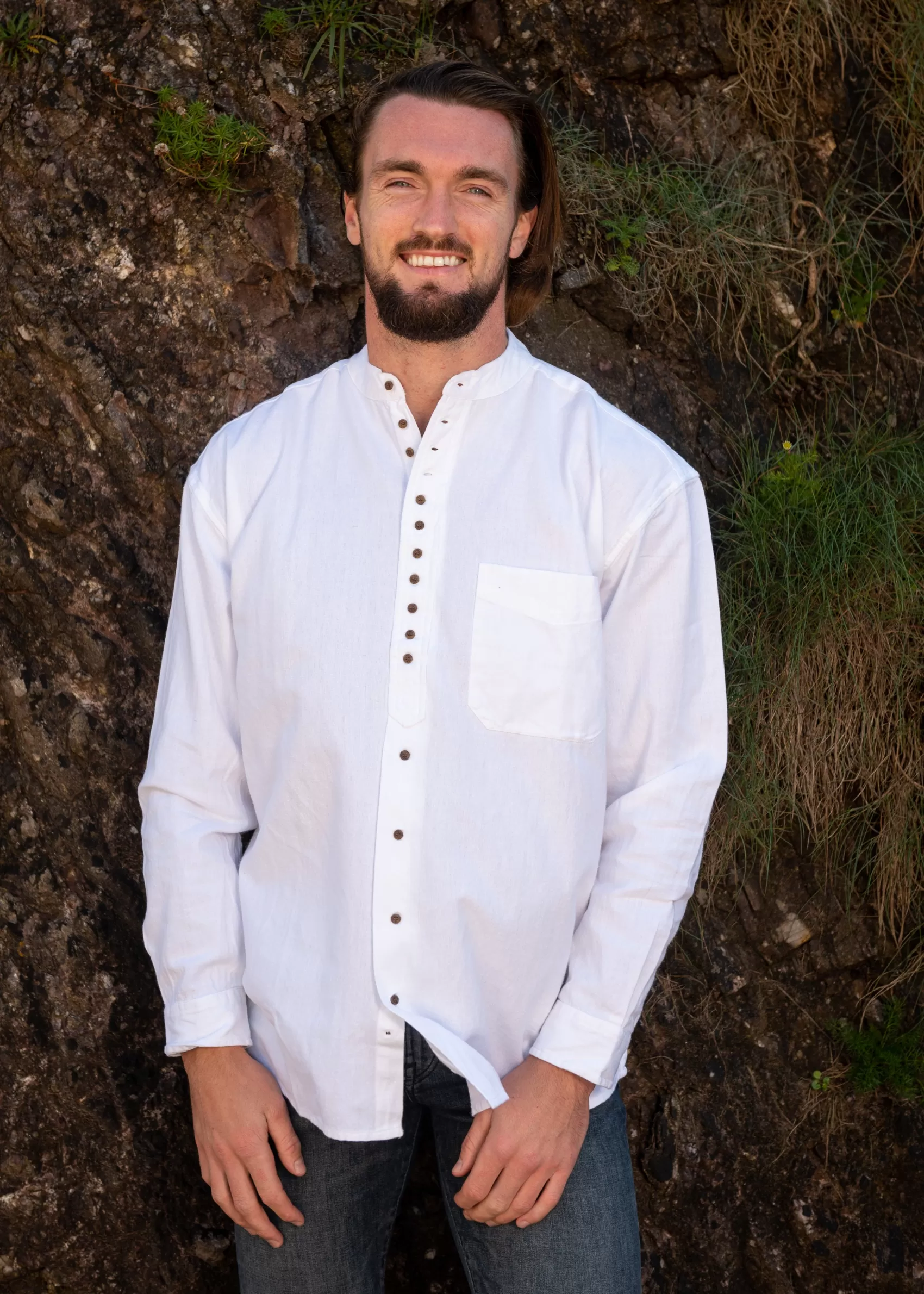 Traditional Shirts^Civilian Men's Shirt | White