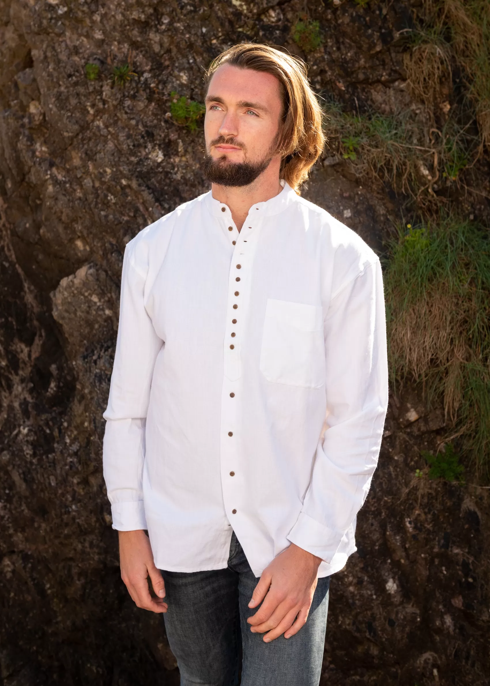 Traditional Shirts^Civilian Men's Shirt | White