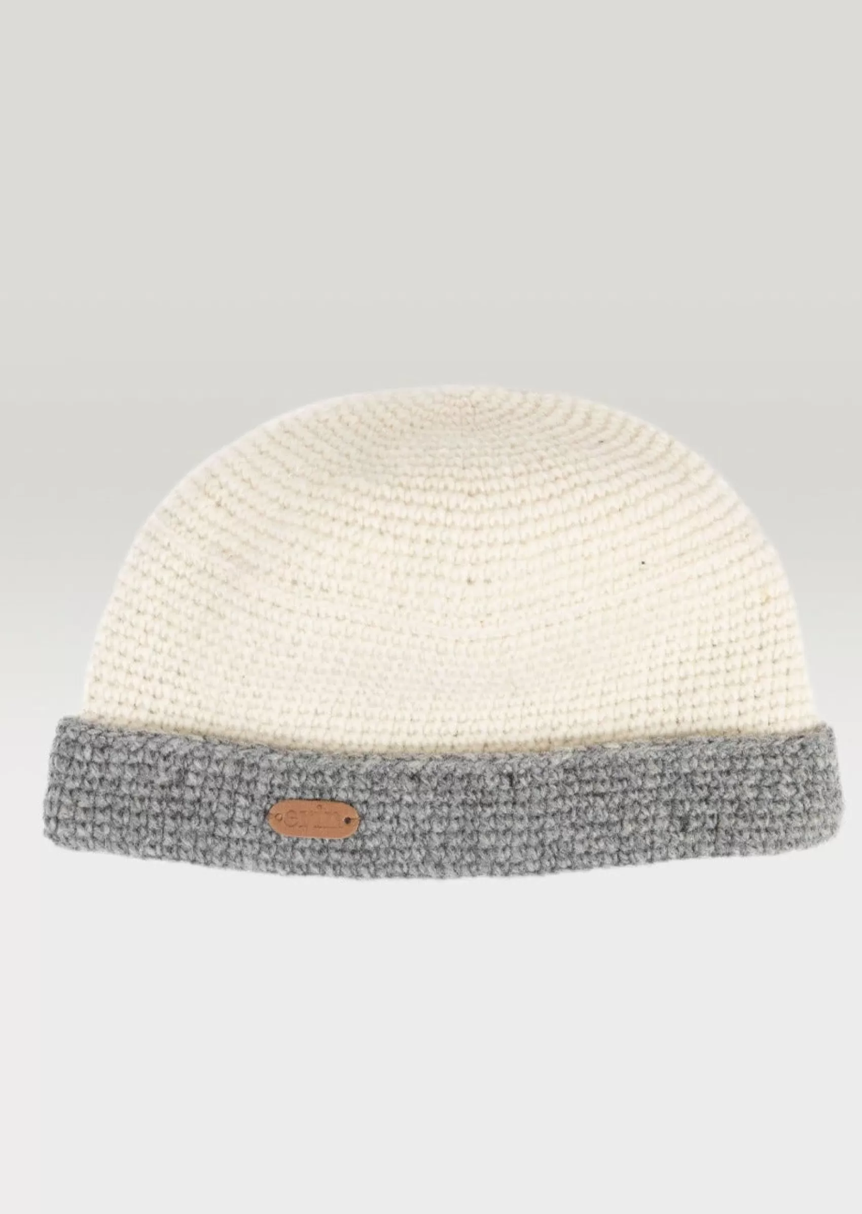 Hats & Caps^Erin Knitwear Crochet Turn up Hat | Grey Natural