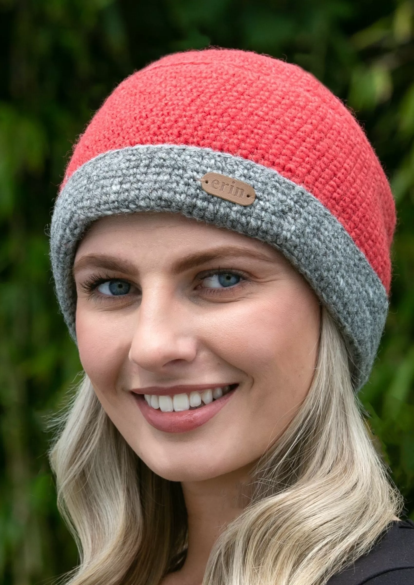 Hats & Caps^Erin Knitwear Crochet Turn up Hat | Raspberry