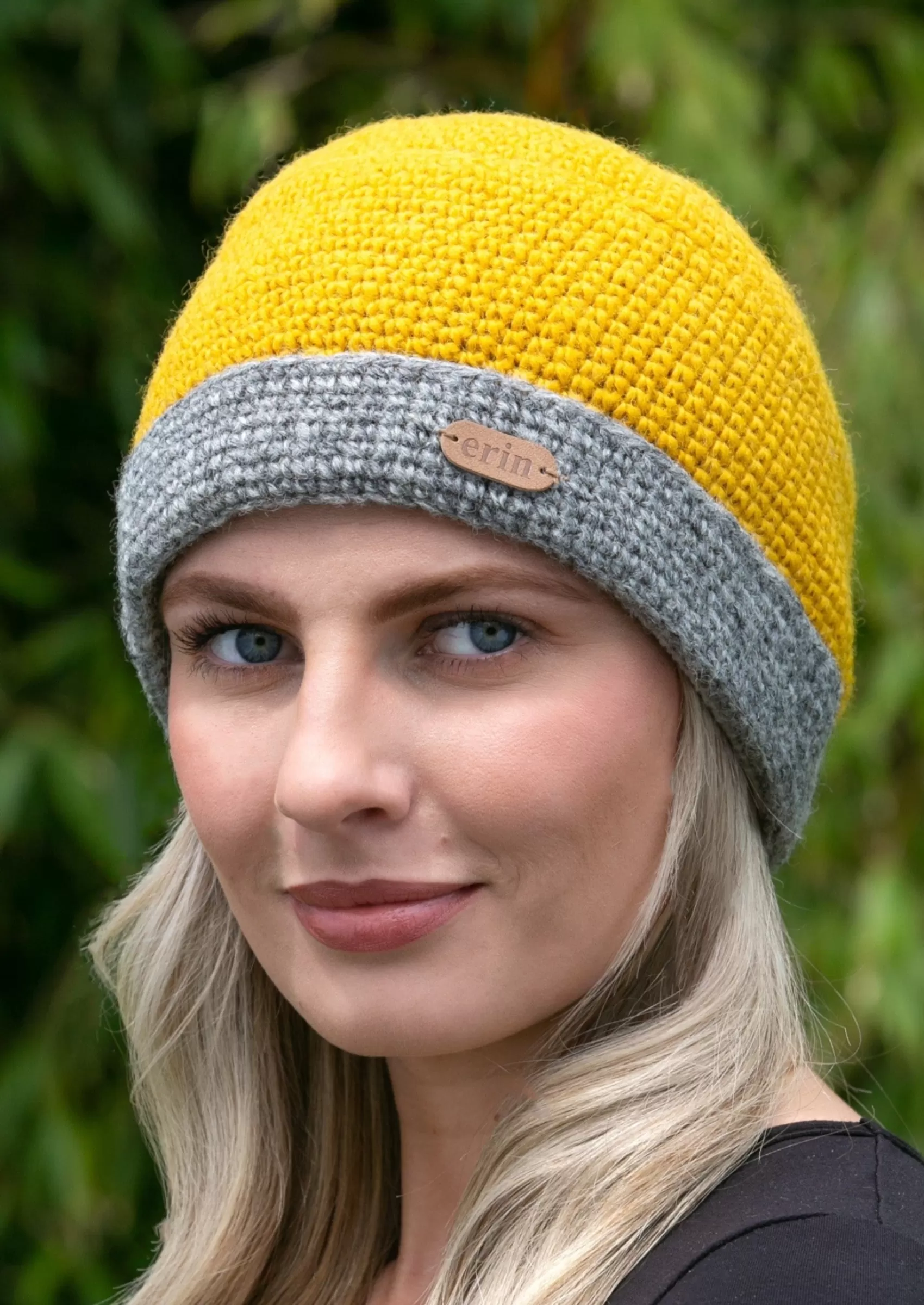 Hats & Caps^Erin Knitwear Crochet Turn up Hat | Yellow