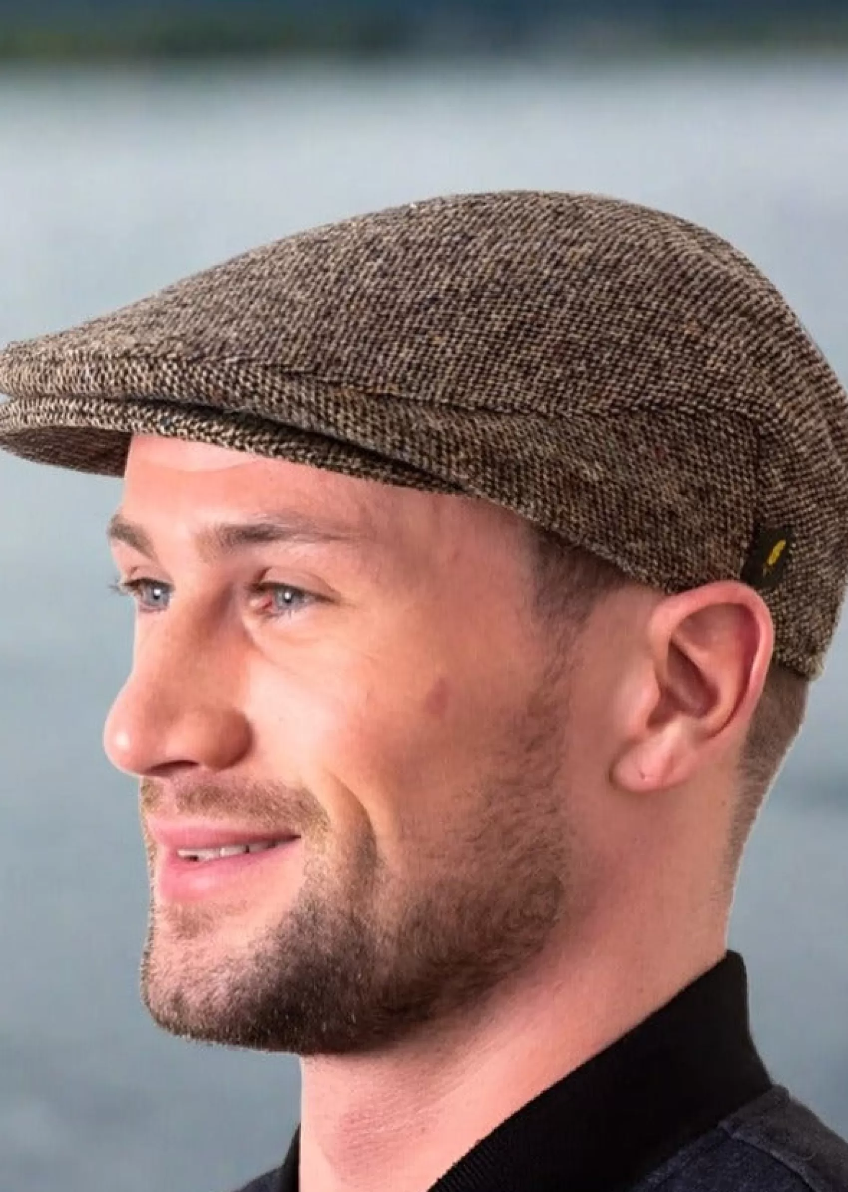 Traditional Hats^Hatman of Ireland Donegal Tweed Brown Irish Cap