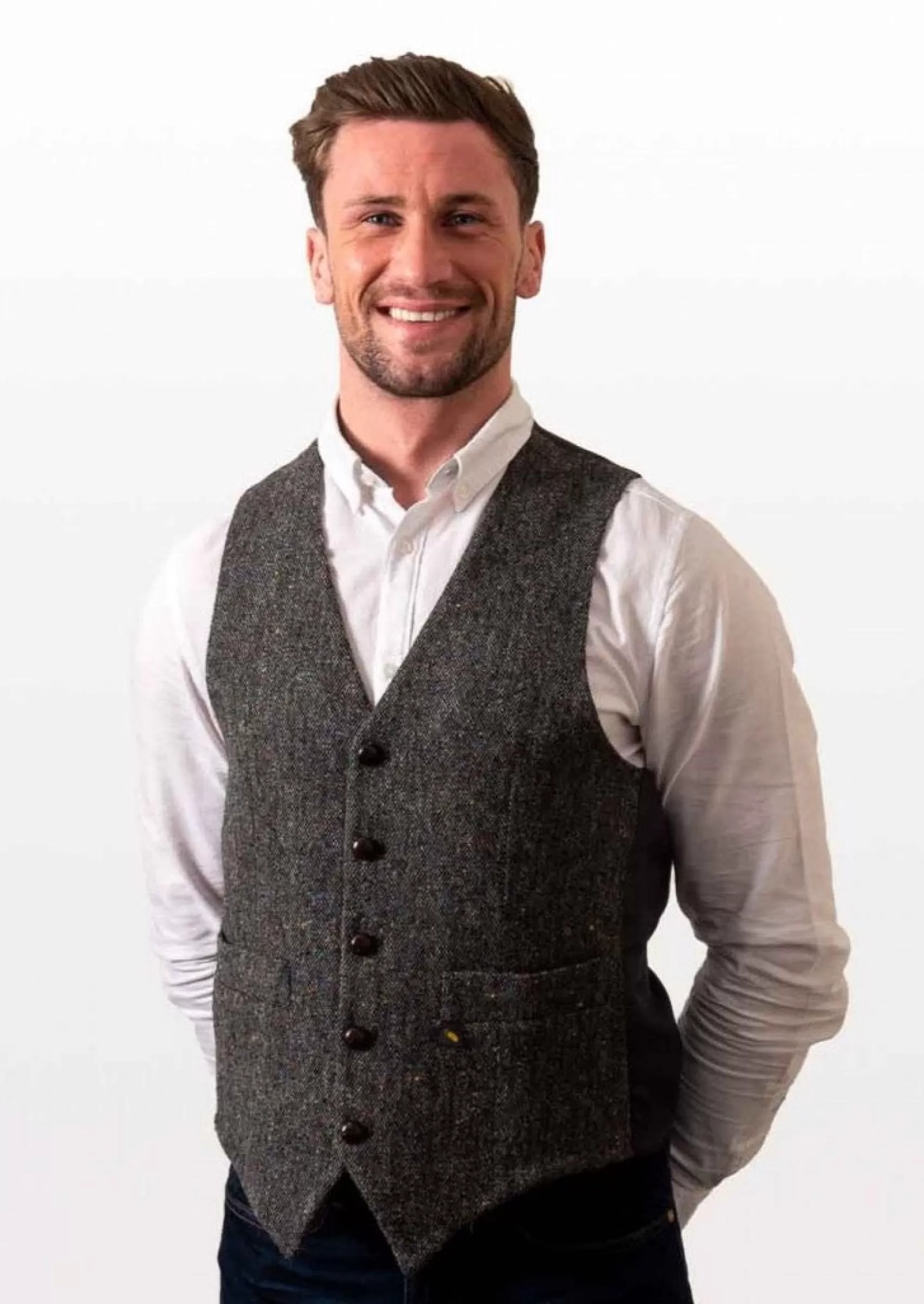 Waistcoats^Hatman of Ireland Donegal Tweed Waistcoat - Hatman