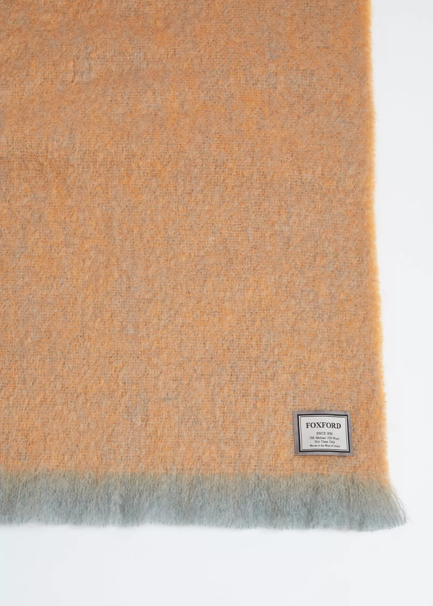 Blankets & Throws | Mohair Blankets^Foxford Causeway Mohair Throw | Tangerine