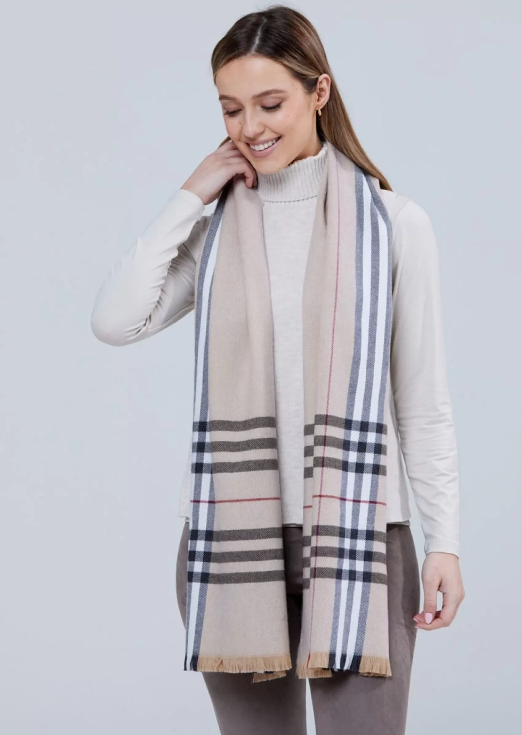 Scarves^Foxford Giant Merino Scarf | Camel Check