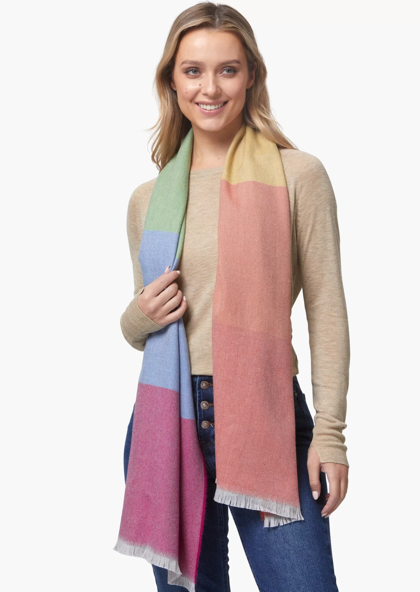 Scarves^Foxford Giant Merino Scarf | Rainbow