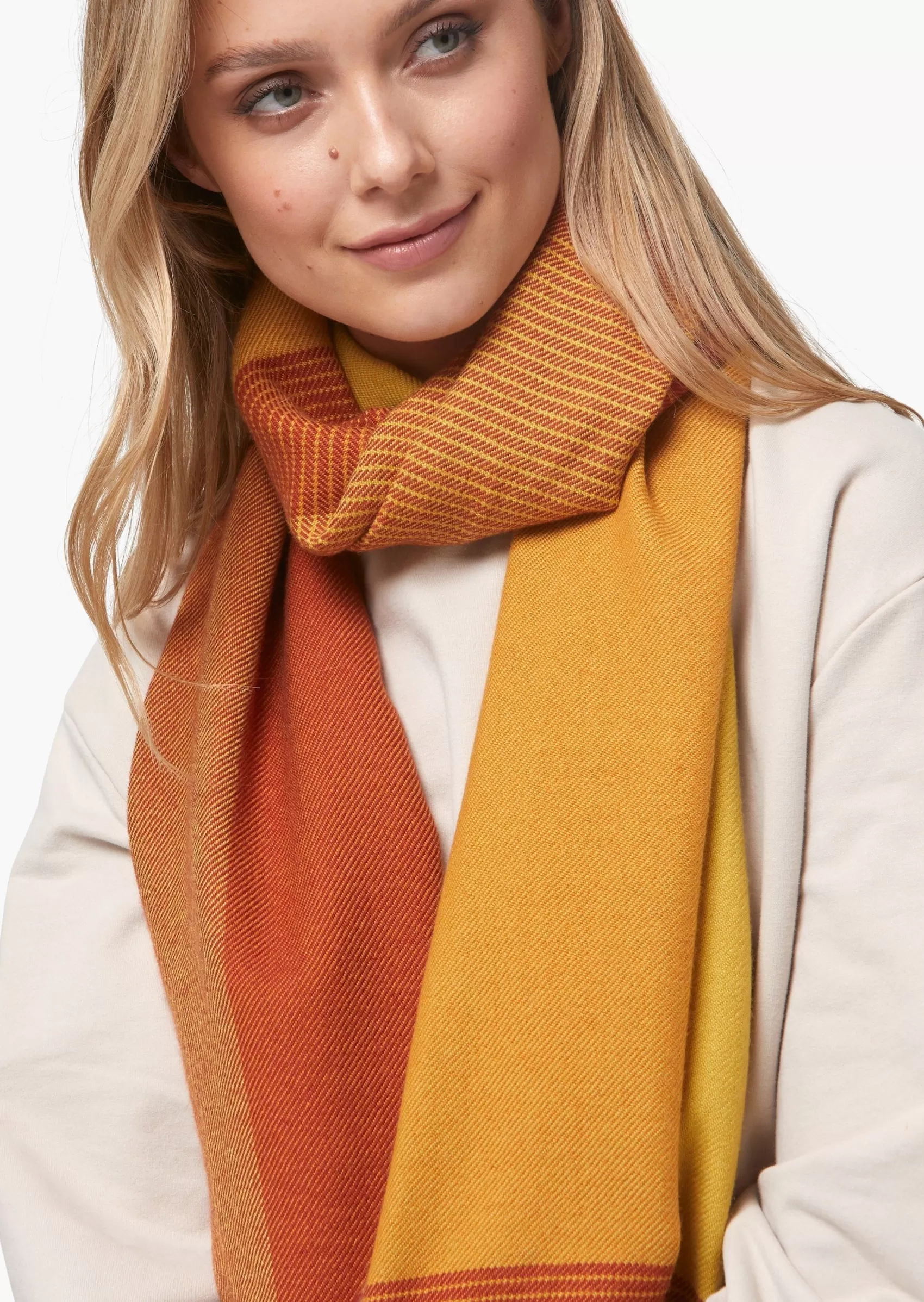 Scarves^Foxford Giant Merino Scarf | Yellow Ochre