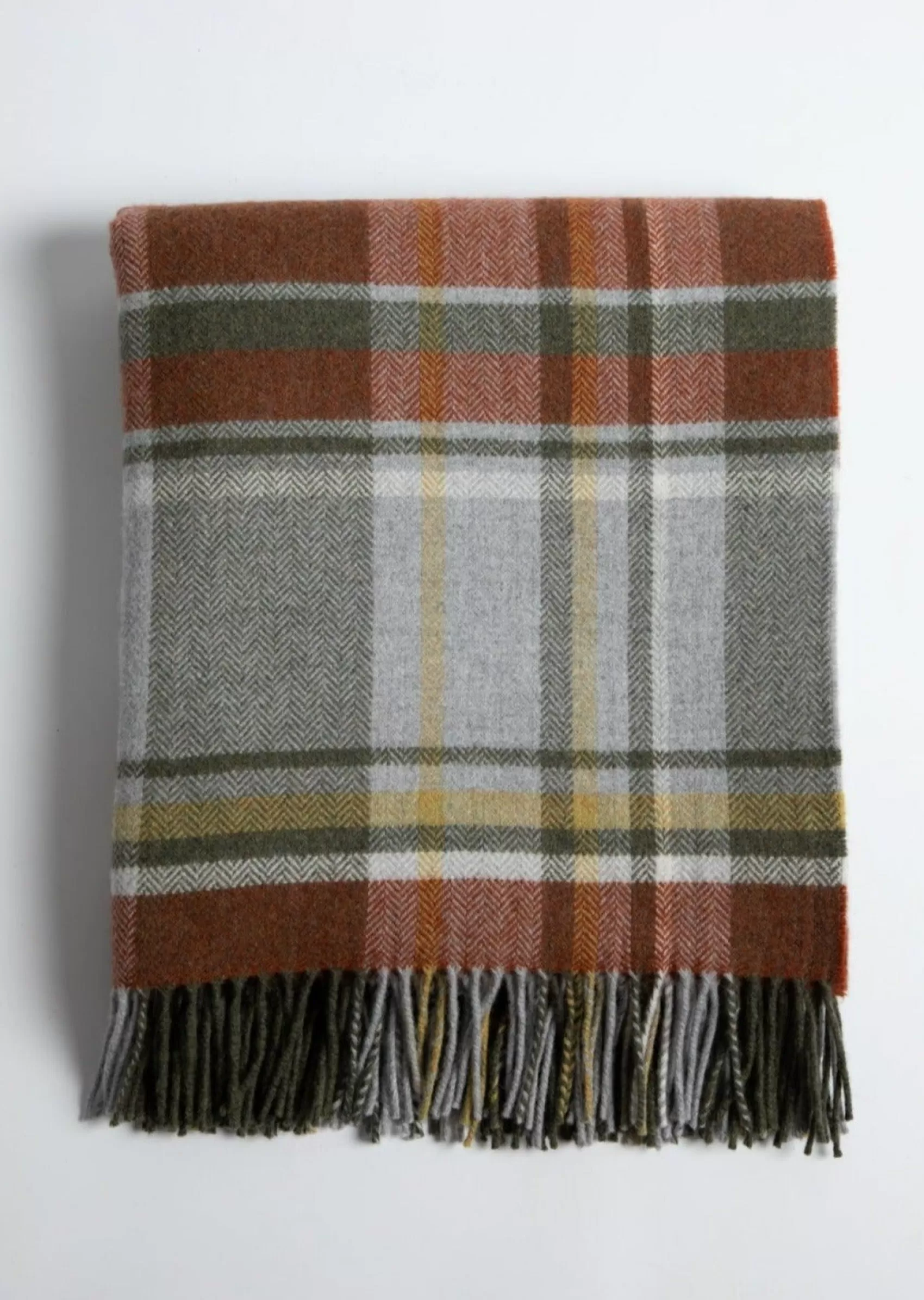 Blankets & Throws | Lambswool Blankets^Foxford Lambswool Throw | Yellow Mossy Green