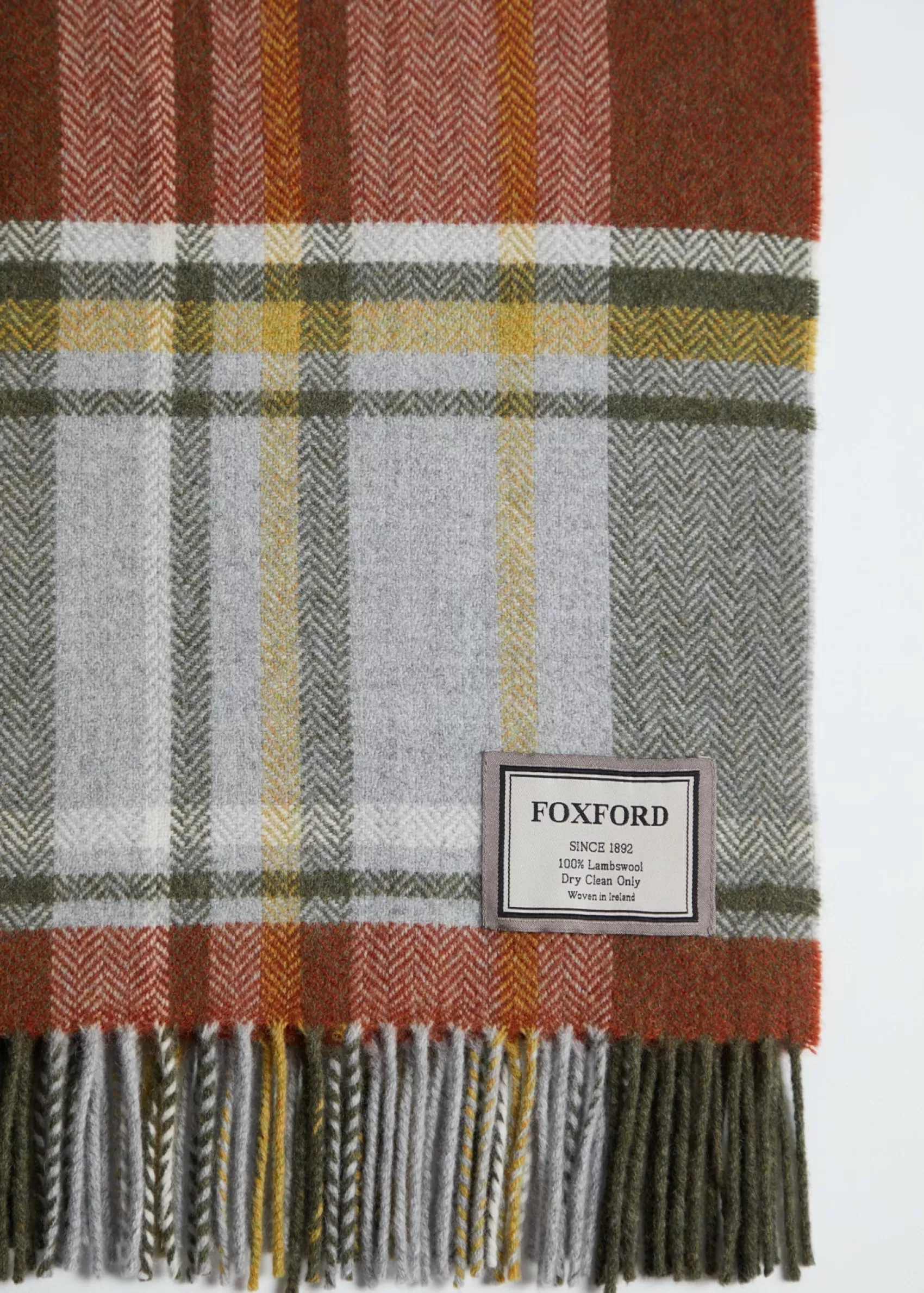 Blankets & Throws | Lambswool Blankets^Foxford Lambswool Throw | Yellow Mossy Green