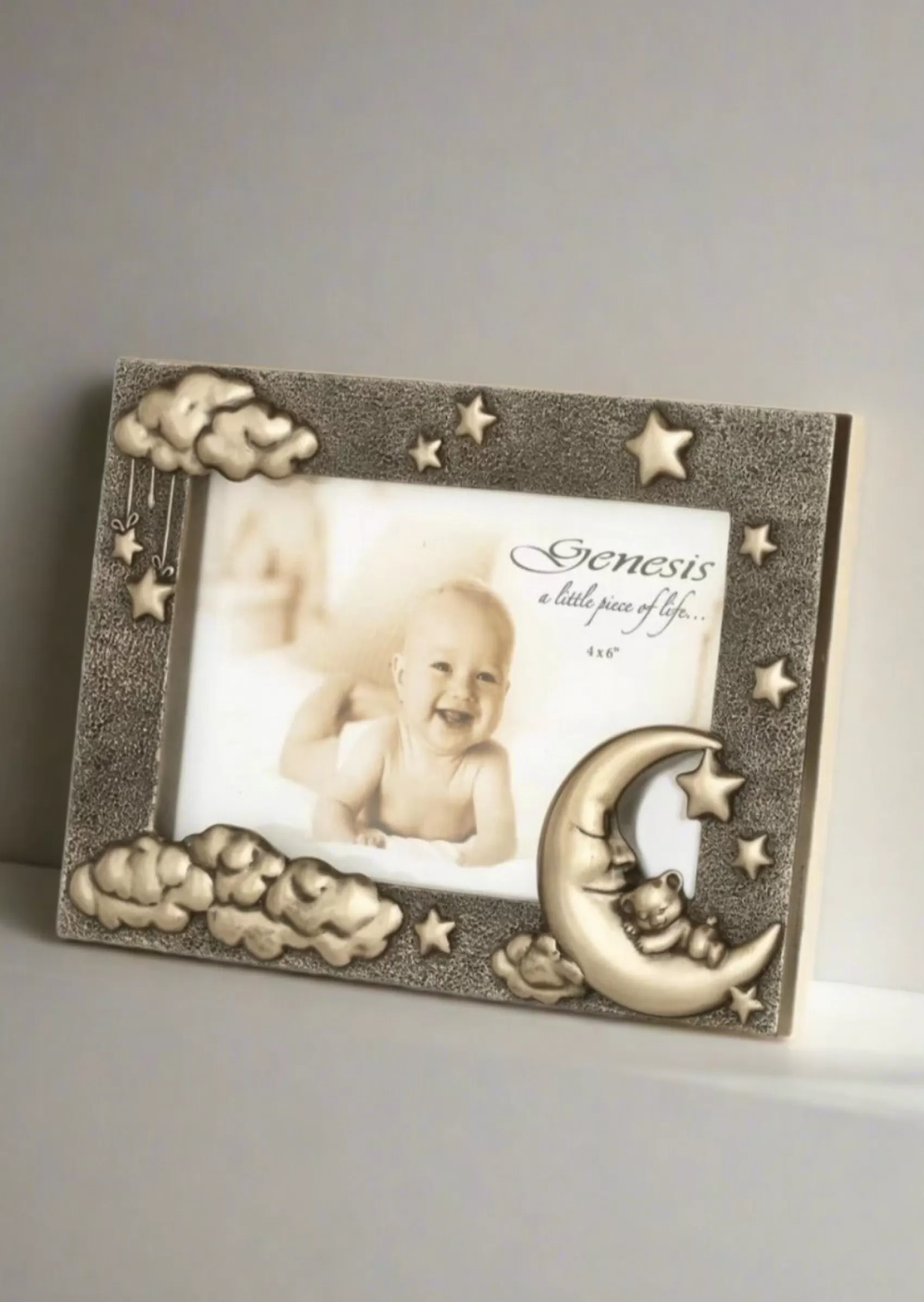 Irish Ornaments^Genesis Moon and Teddy Picture Frame