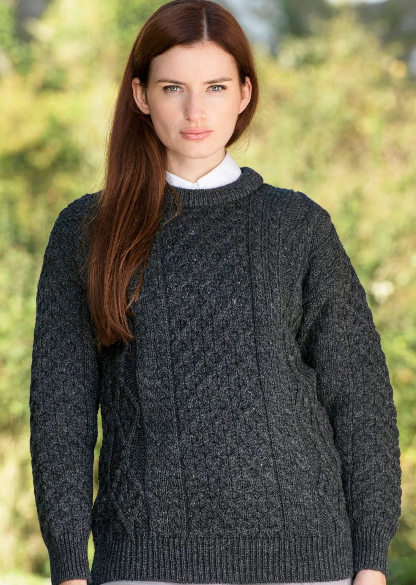 Aran Sweaters^Aran Crafts Inis Mor Aran Sweater | Charcoal