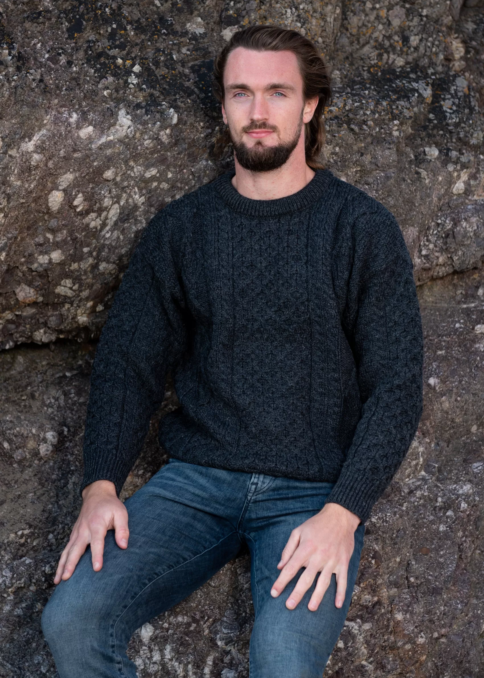 Aran Sweaters | Aran Sweaters^Aran Crafts Inis Mor Aran Sweater | Charcoal