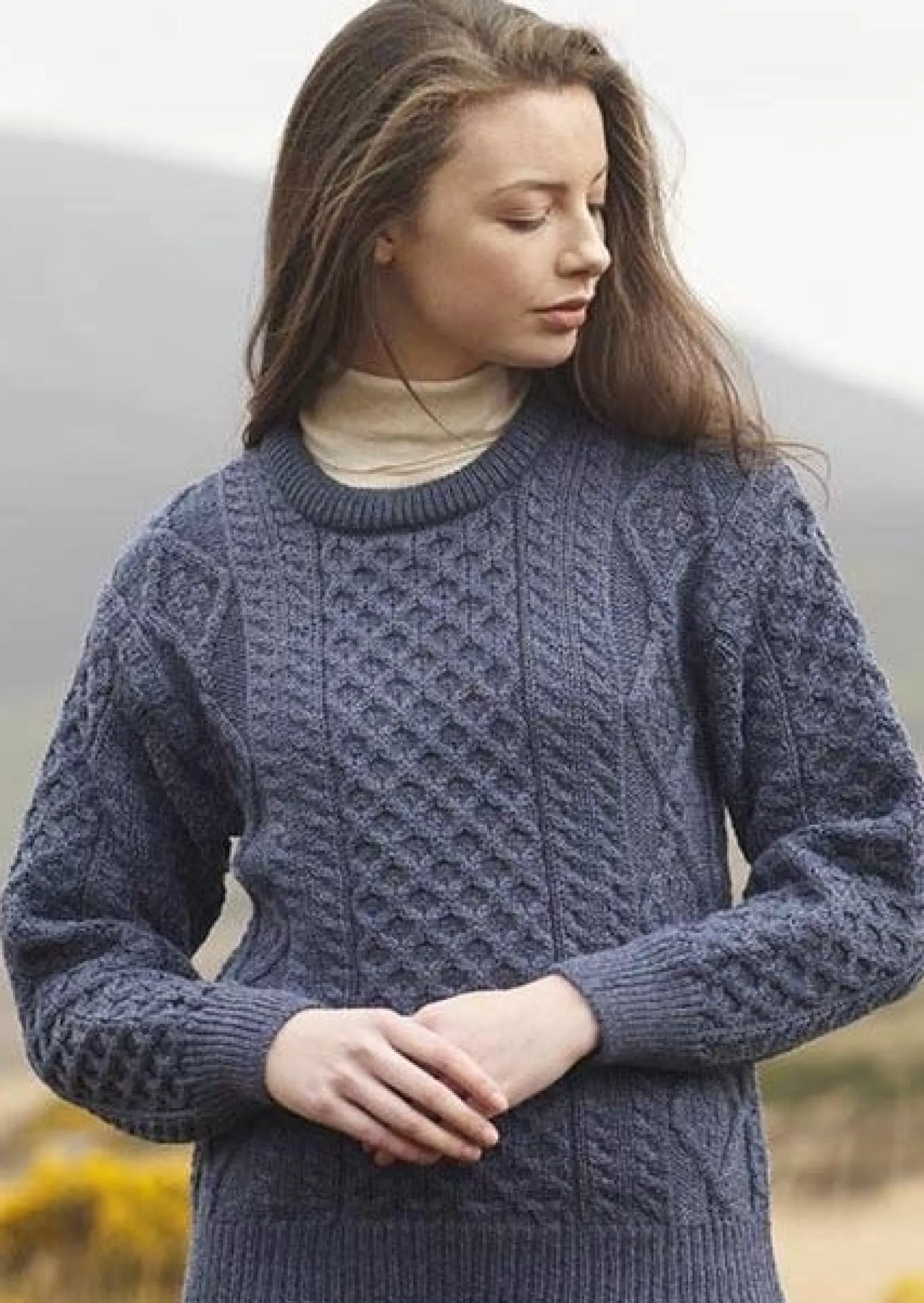 Aran Sweaters^Aran Crafts Inis Mor Aran Sweater | Denim