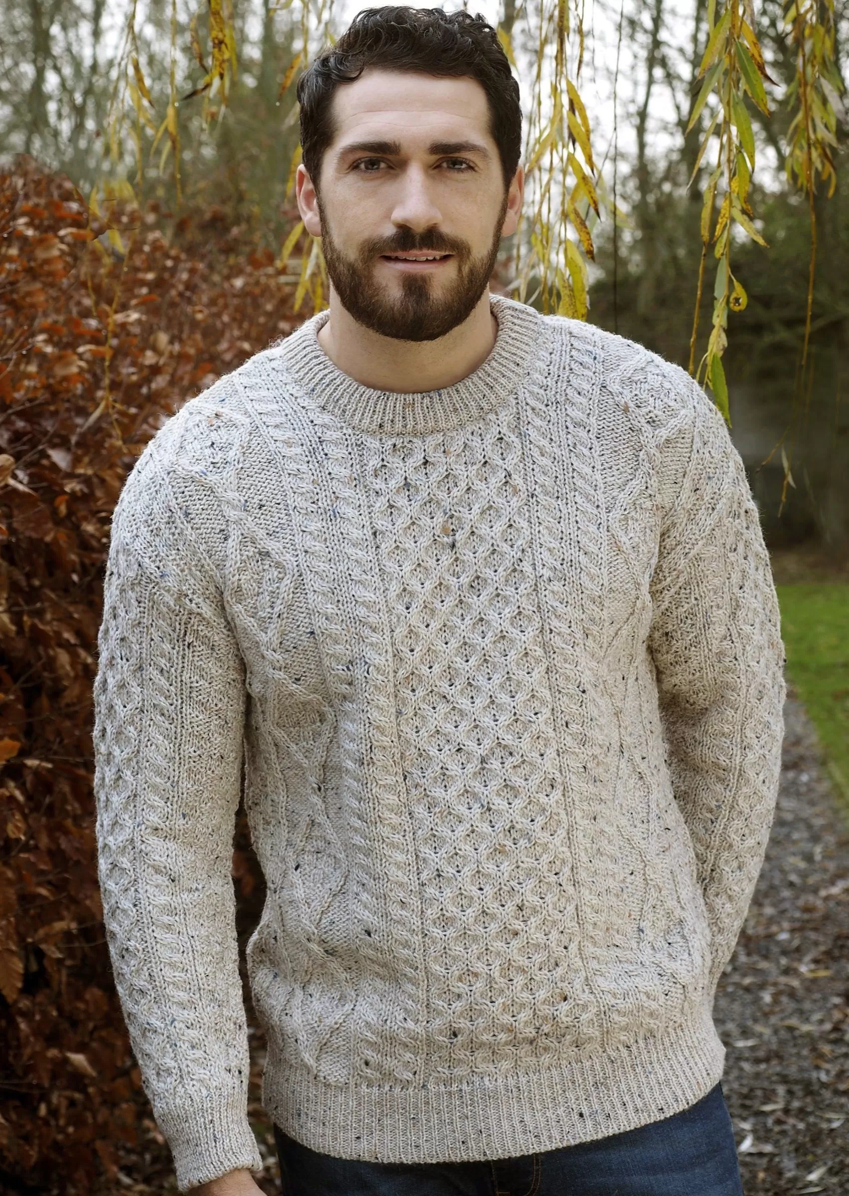 Aran Sweaters^Aran Crafts Inis Mor Aran Sweater | Oatmeal