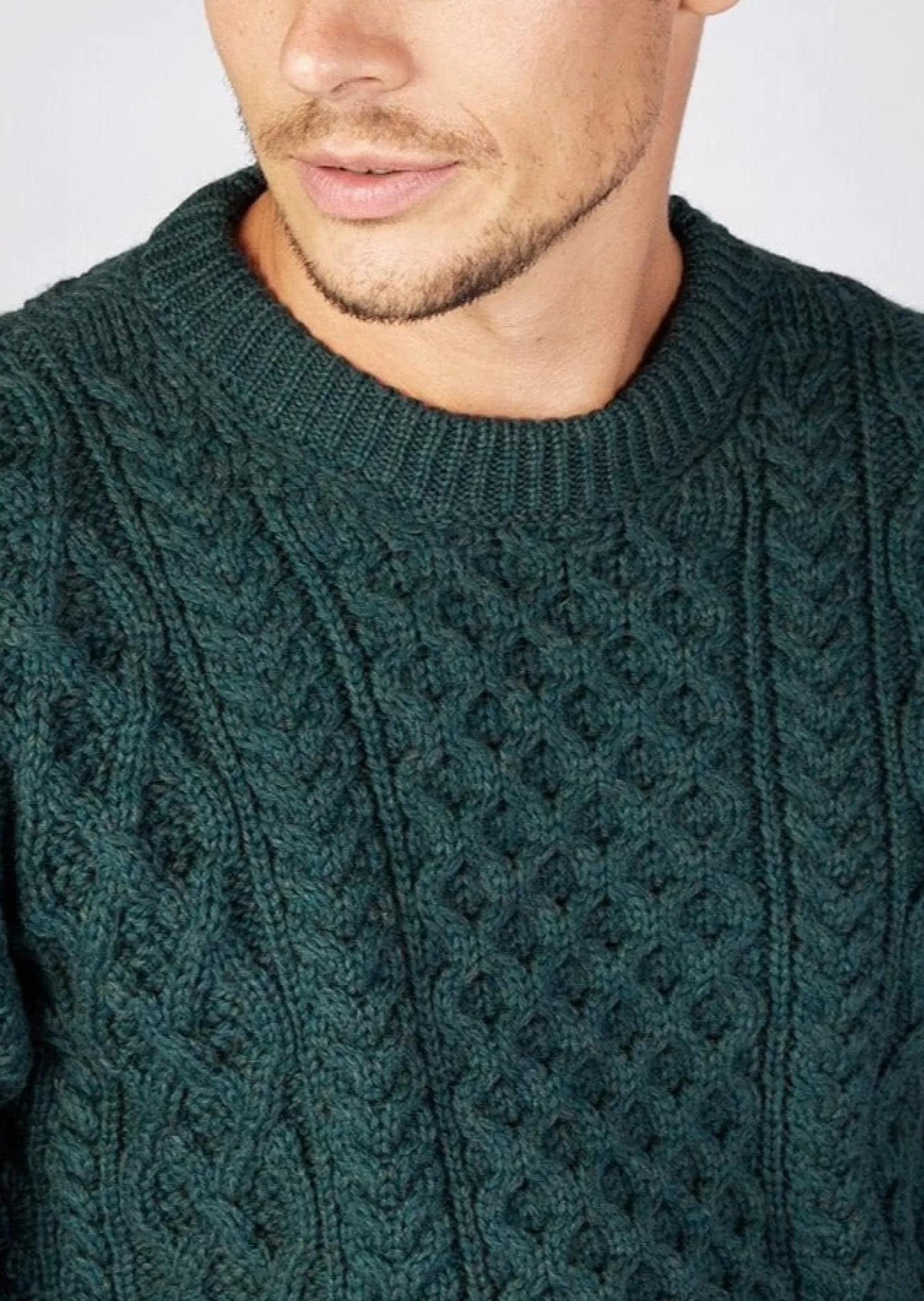 Aran Sweaters^Irelands Eye Knitwear IrelandsEye Aran Sweater | Green