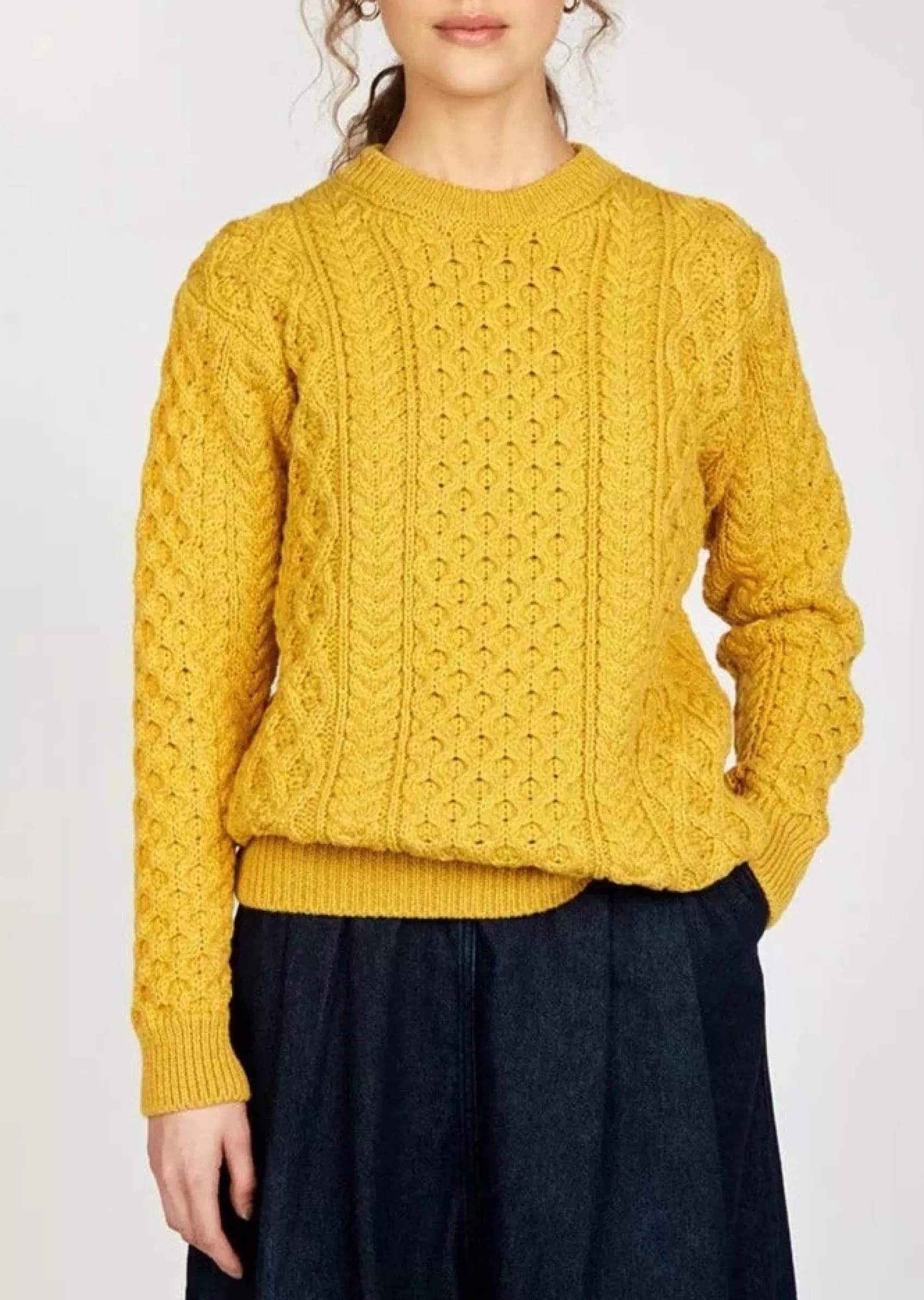 Aran Sweaters^Irelands Eye Knitwear IrelandsEye Aran Sweater | Sunflower