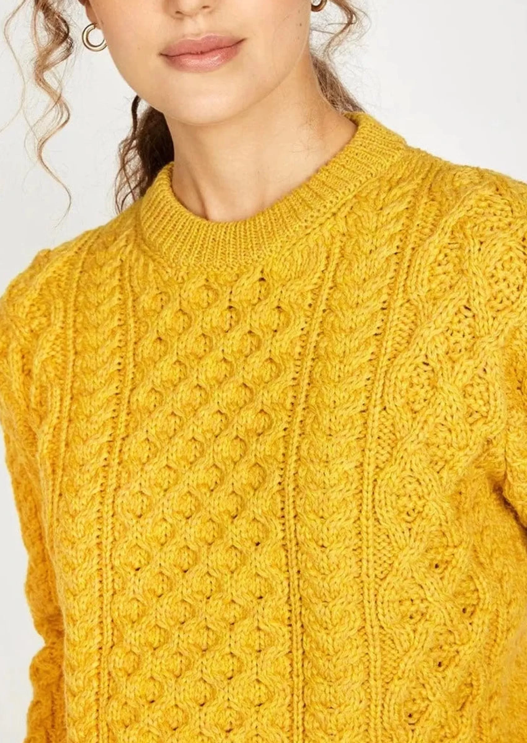 Aran Sweaters^Irelands Eye Knitwear IrelandsEye Aran Sweater | Sunflower