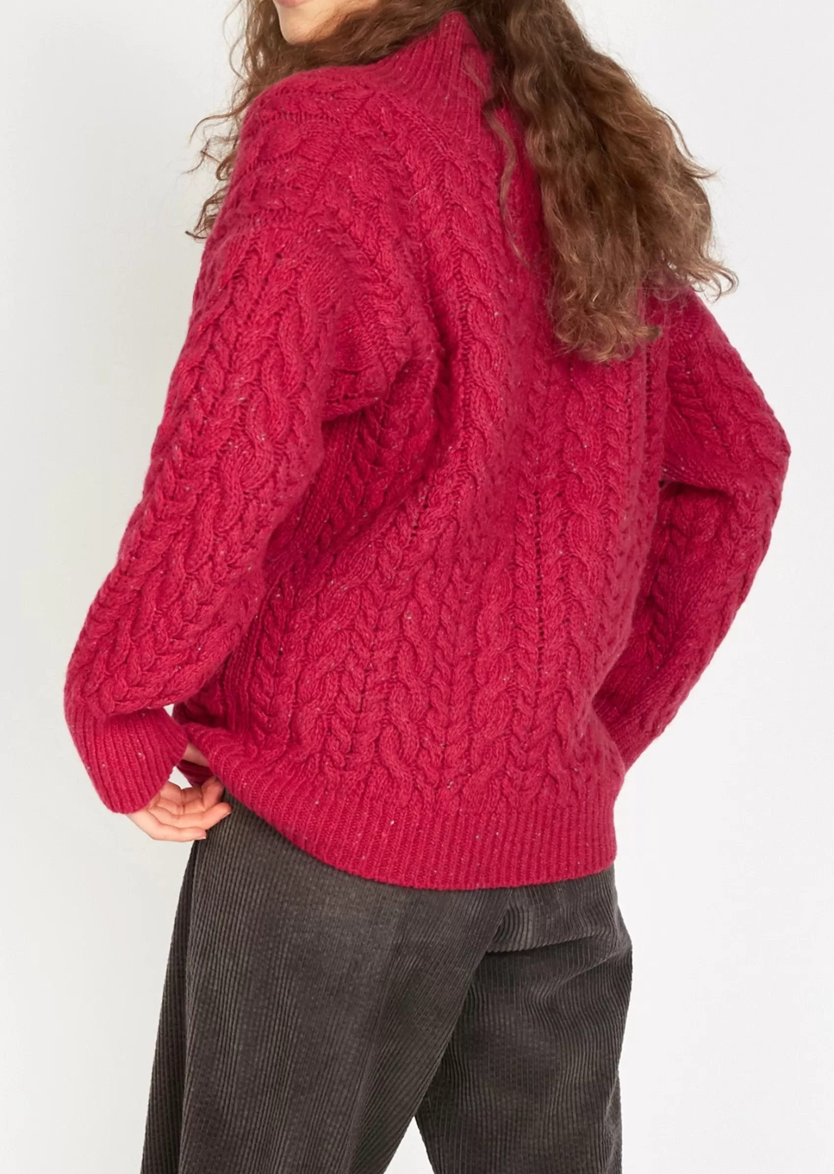 Aran Sweaters^Irelands Eye Knitwear IrelandsEye Cable V-neck Aran Sweater | Bramble Berry